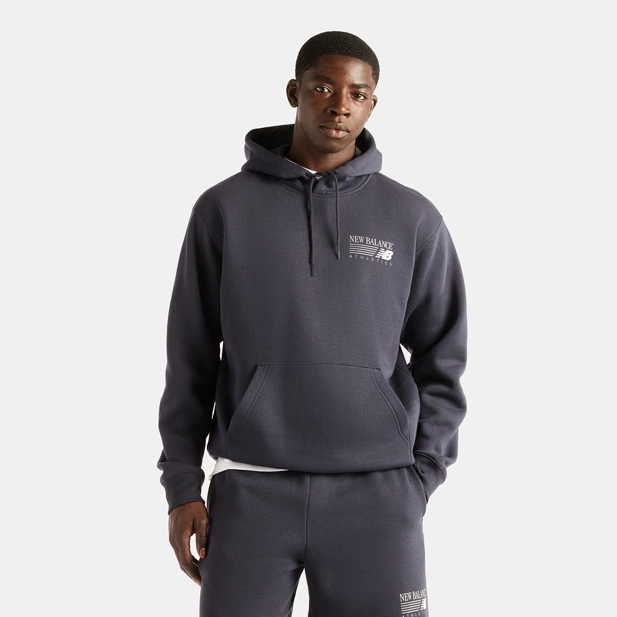 Imagen 0 de Sudadera con capucha casual de hombre Reimagined Fleece New Balance Antracita