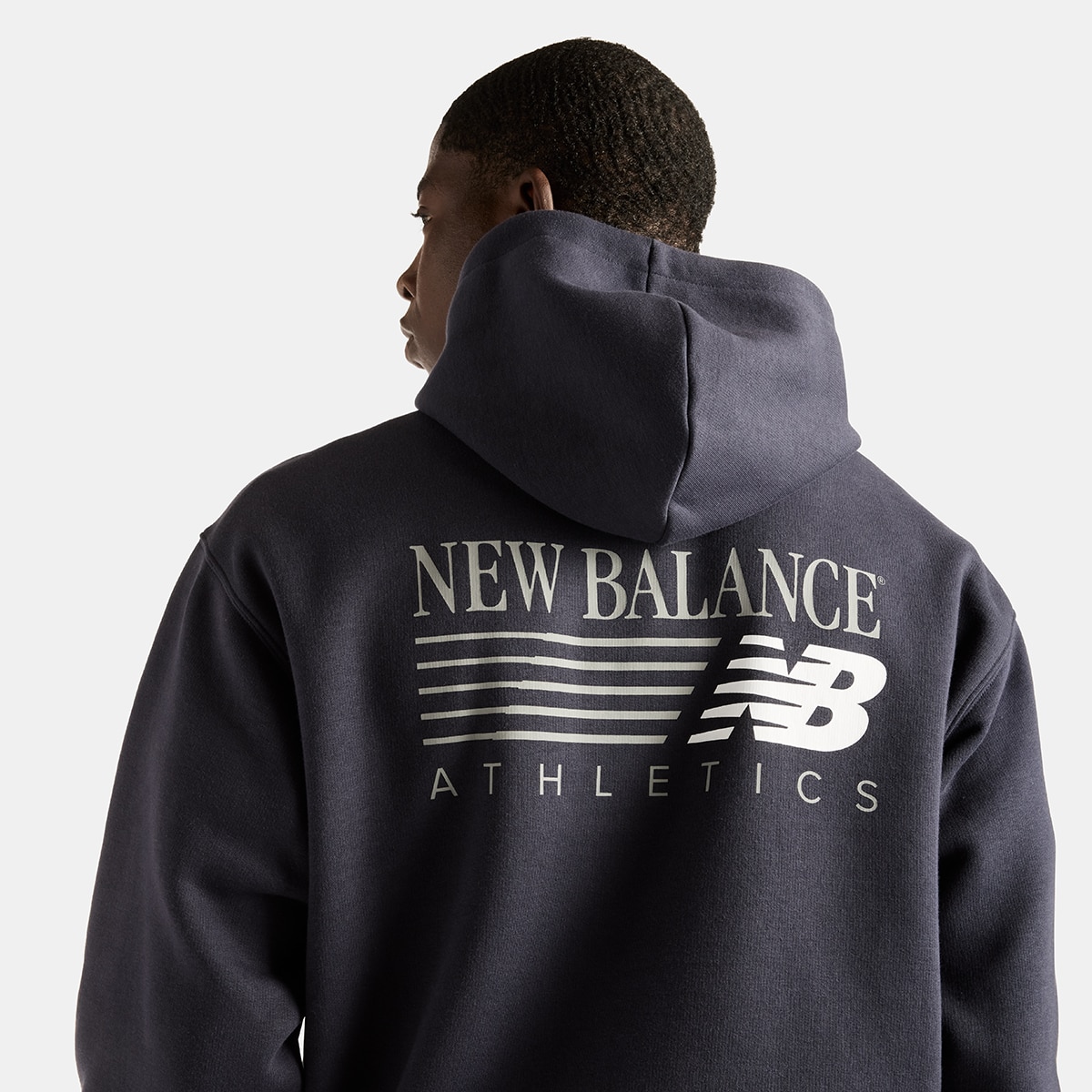 Imagen 3 de Sudadera con capucha casual de hombre Reimagined Fleece New Balance - Antracita Antracita