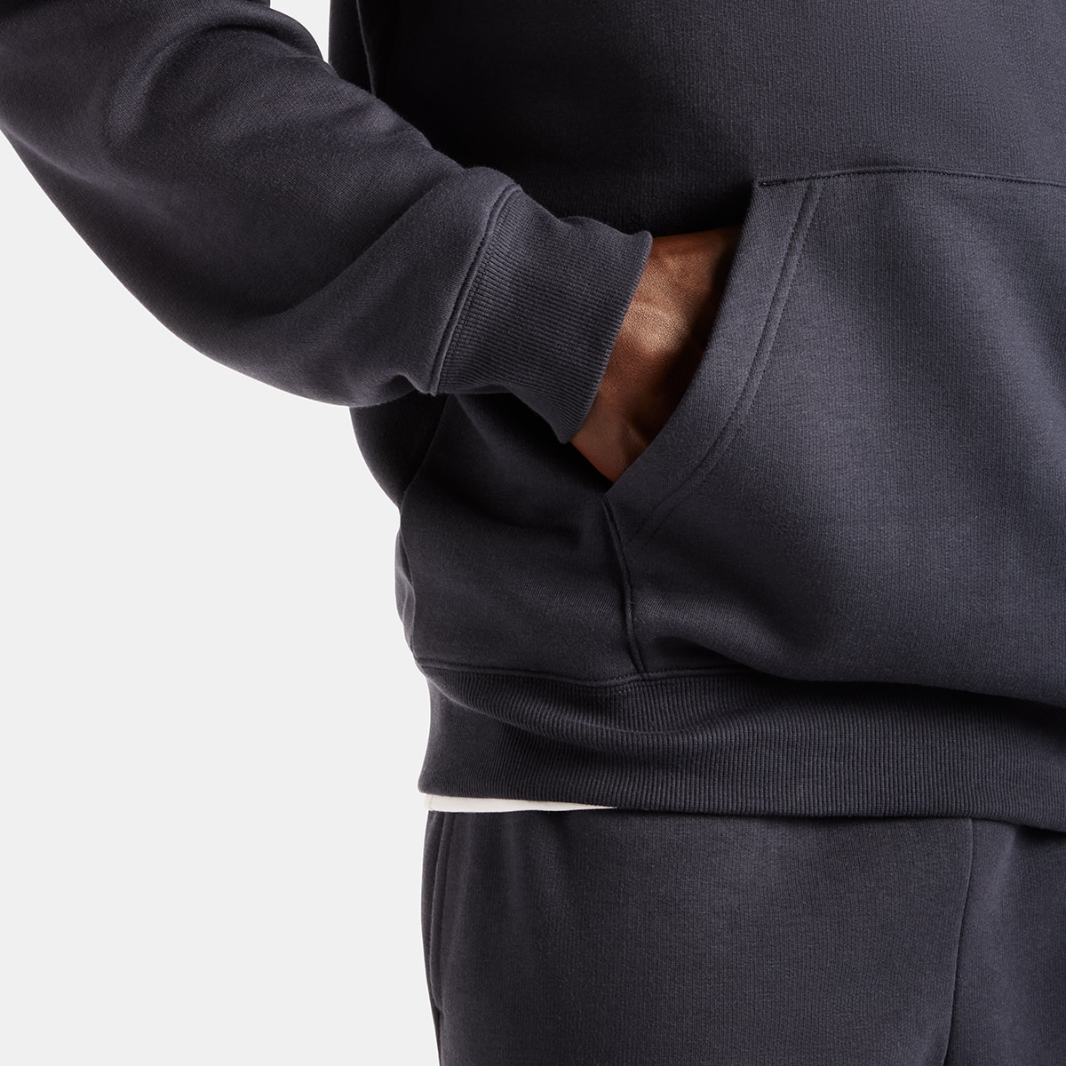 Imagen 5 de Sudadera con capucha casual de hombre Reimagined Fleece New Balance - Antracita Antracita
