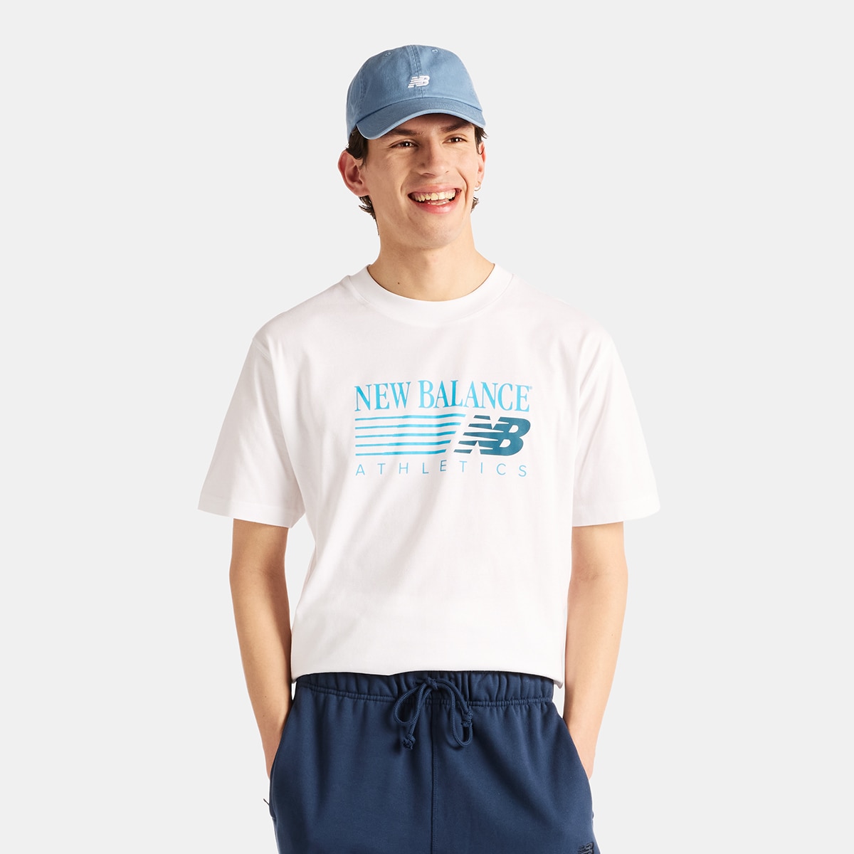 Imagen 0 de Camiseta casual de hombre Reimagined  Graphic New Balance Blanco