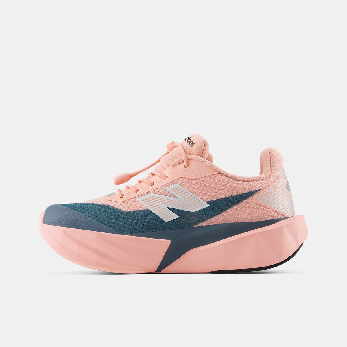 Imagen 2 de Zapatillas running de niños FuelCell Rebel Bungee Lace New Balance - Rosa / Azul marino Rosa / Azul marino