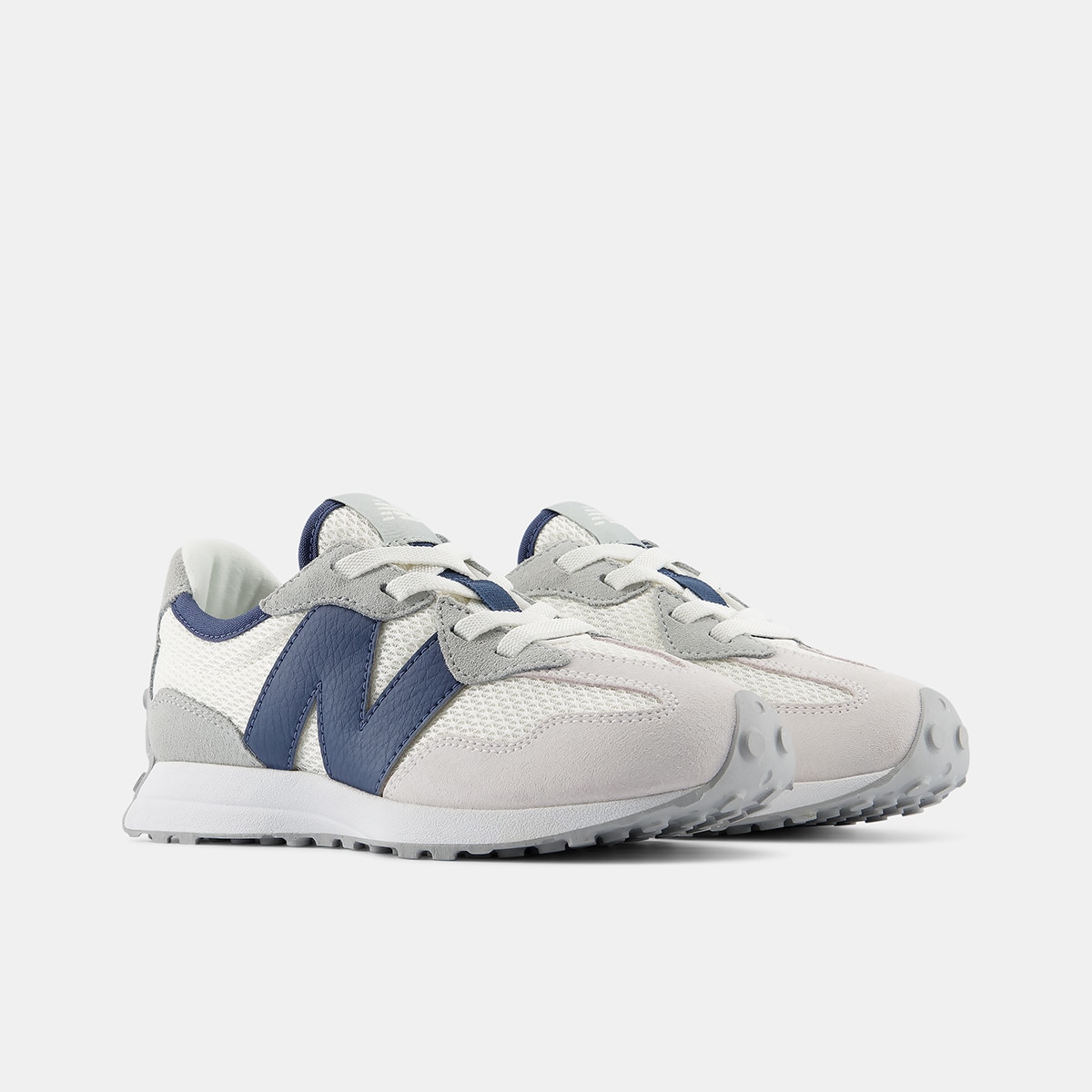 Imagen 4 de Zapatillas casual de niños 327 Bungee Lace New Balance - Blanco / Azul Blanco / Azul