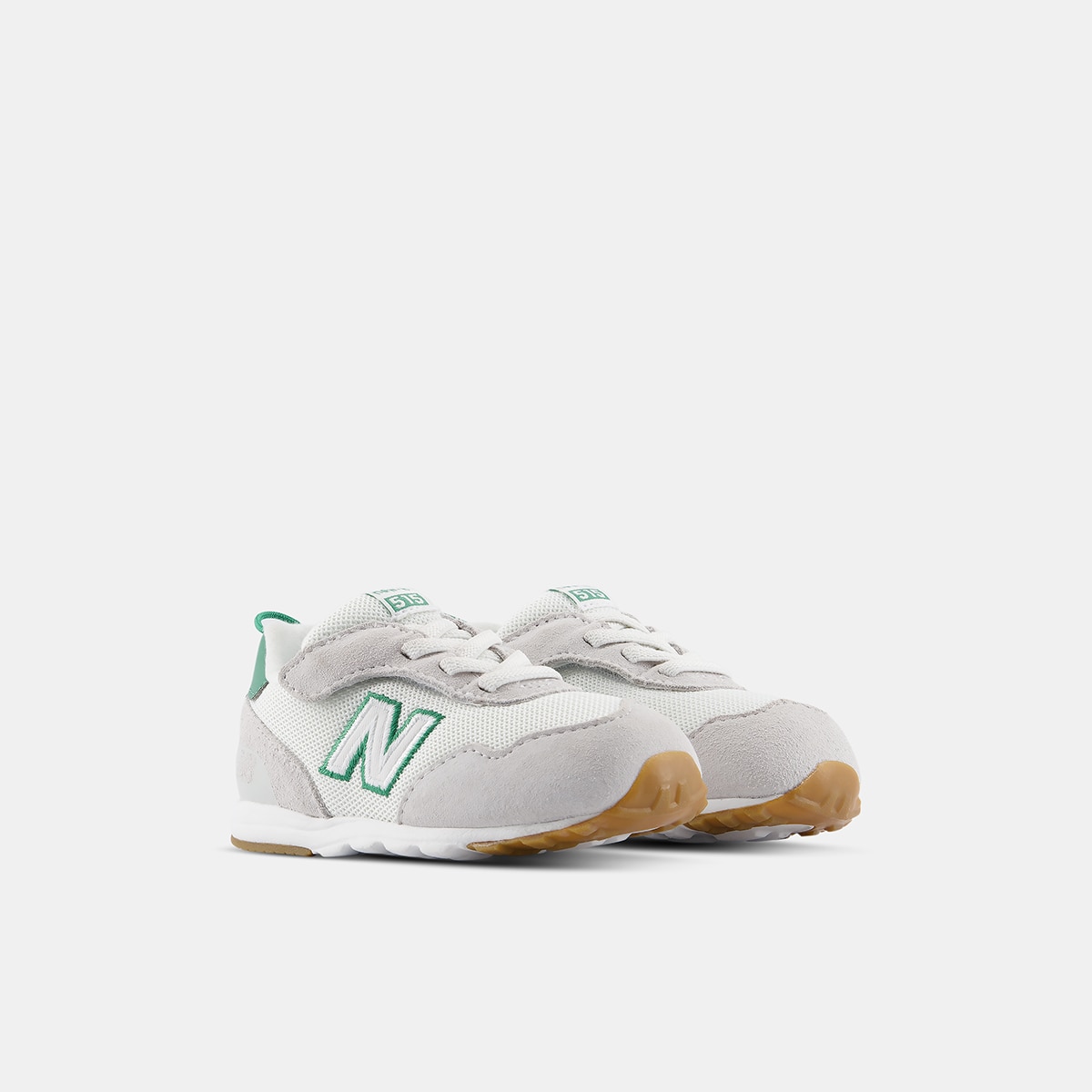 Zapatillas casual de niños 515 NEW-B Hook & Loop New Balance - Gris / Blanco Gris / Blanco-4