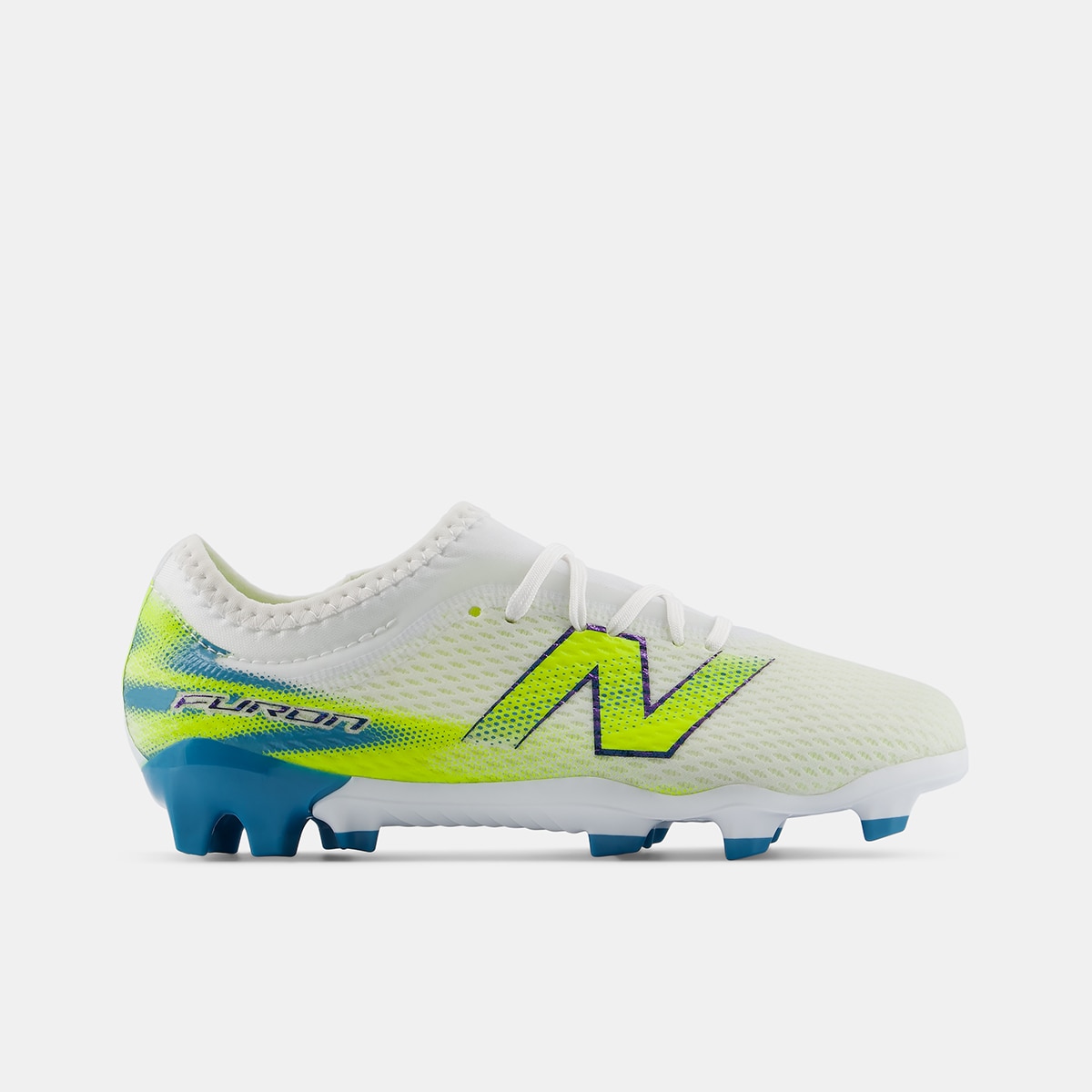 Botas de fútbol de niños Furon Team Jnr FG V9 New Balance - Verde flúor Verde flúor-1