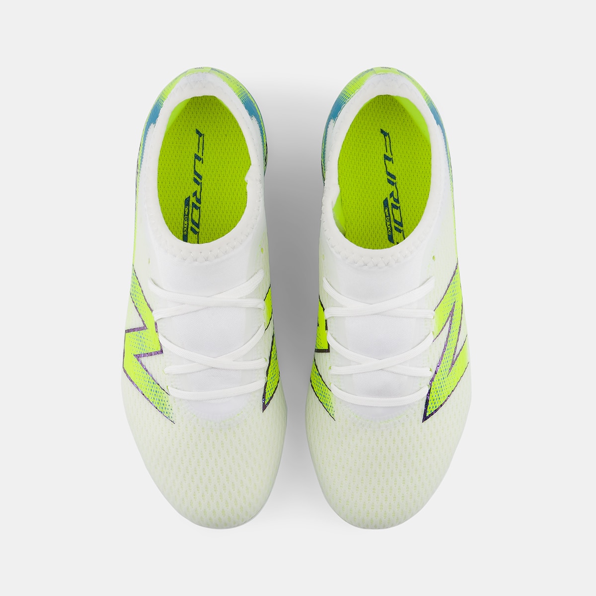 Botas de fútbol de niños Furon Team Jnr FG V9 New Balance - Verde flúor Verde flúor-3