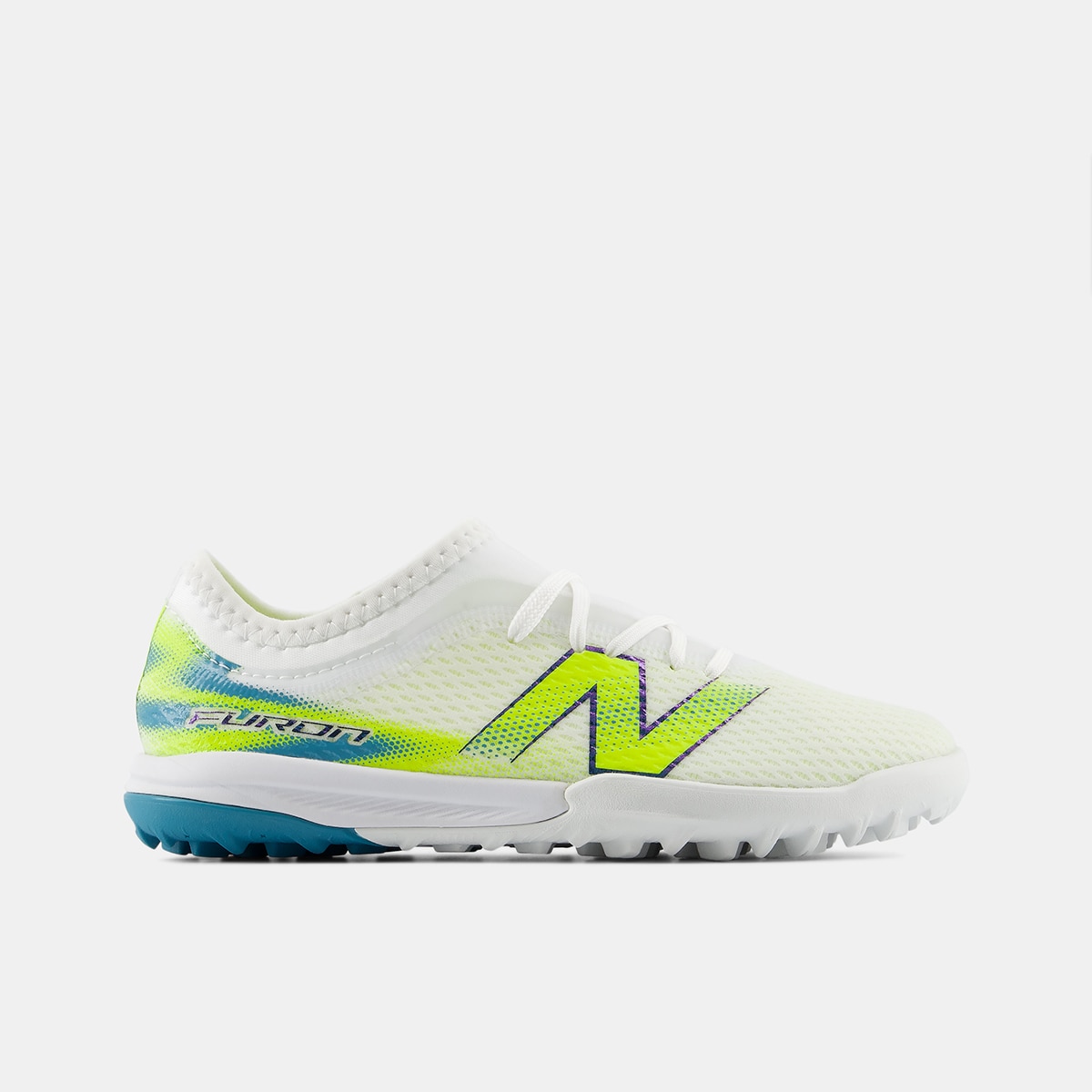 Botas de fútbol de niños Furon Team Jnr TF V9 New Balance - Verde flúor Verde flúor-1