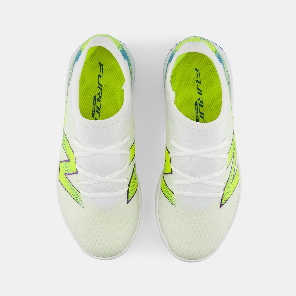 Botas de fútbol de niños Furon Team Jnr TF V9 New Balance - Verde flúor Verde flúor-3