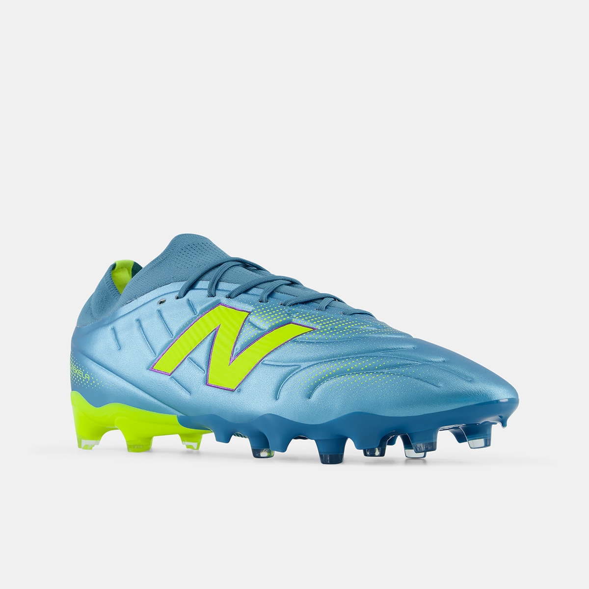 Botas de fútbol de hombre Tekela Team Low Laced FG V5 New Balance - Verde flúor Verde flúor-4