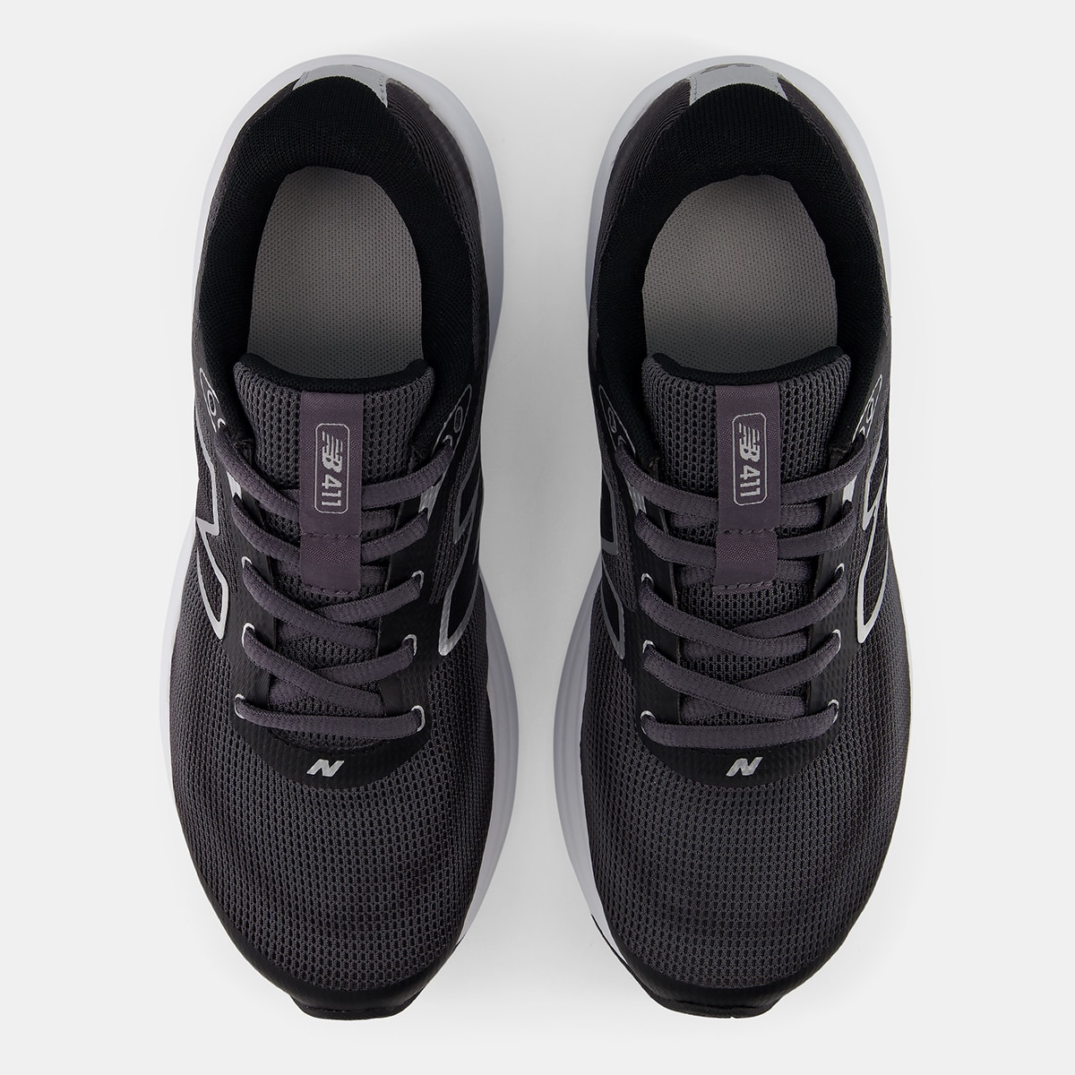 Zapatillas de running de mujer 411v4 New Balance - Negro / Blanco Negro / Blanco-3