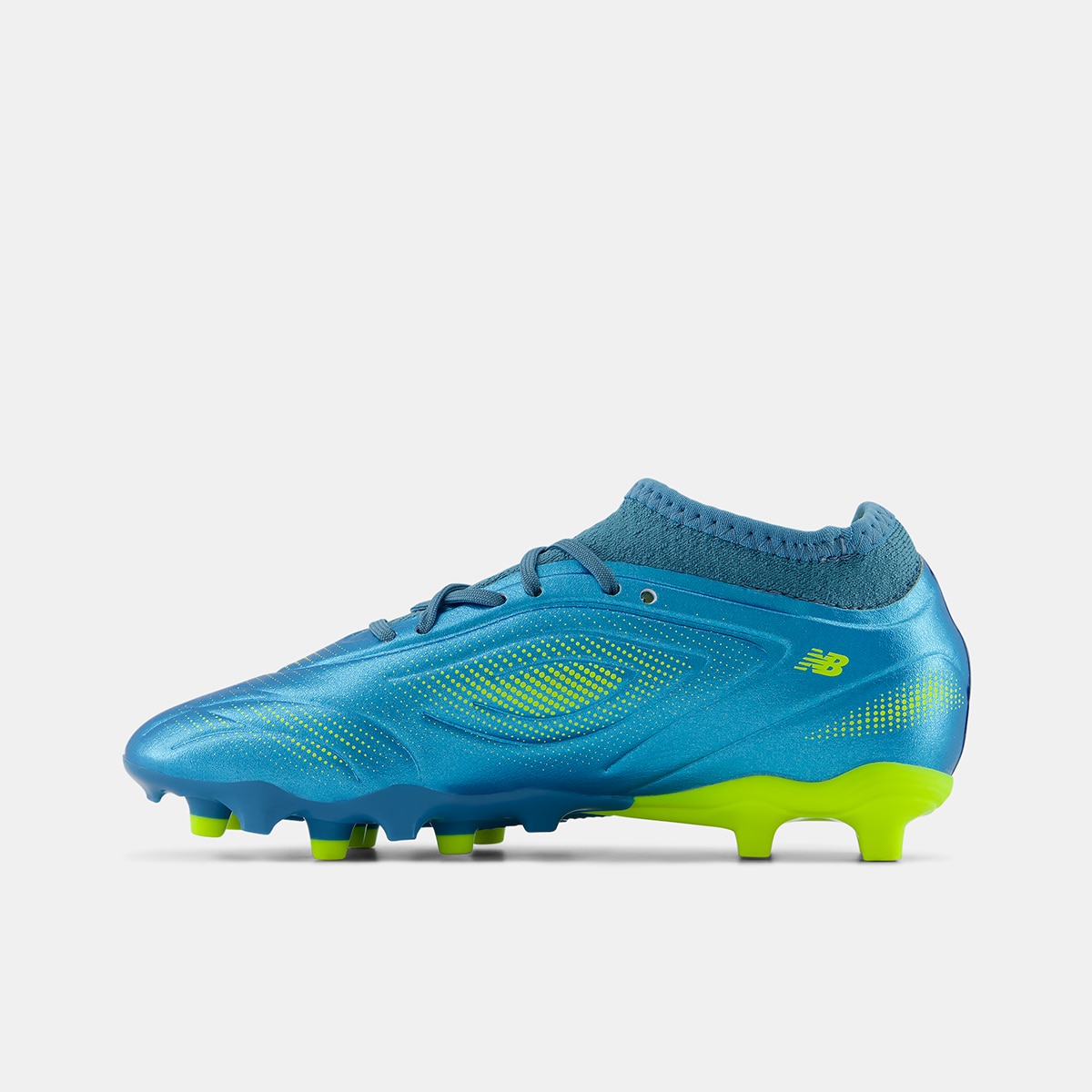 Botas de fútbol de niños Tekela Team Low Laced Jnr FG V New Balance - Verde flúor Verde flúor-2