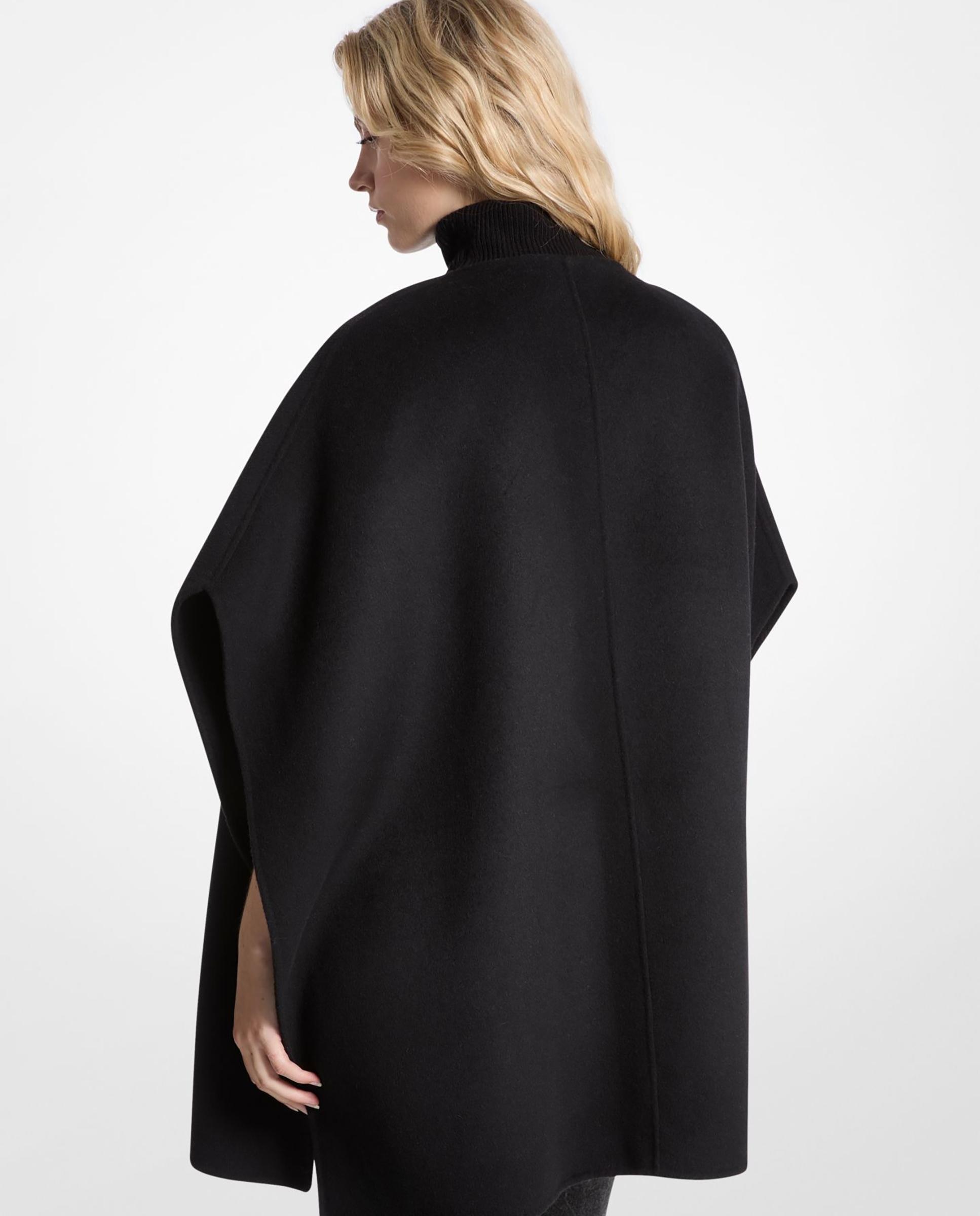 Capa de mujer de lana con cierre de broche - Michael Michael Kors - Negro Negro-2