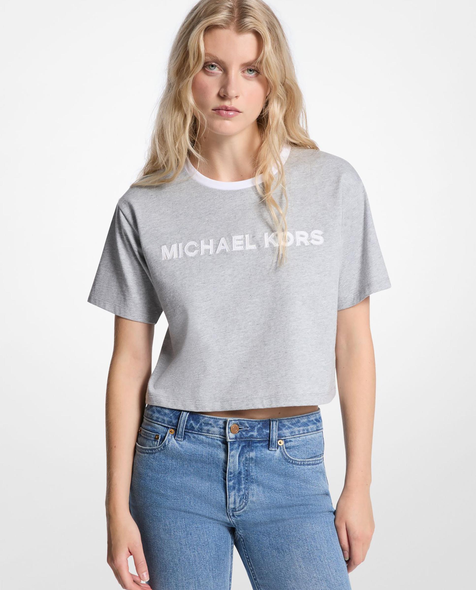 Michael Michael Kors - Camiseta de mujer de algodón con logotipo.