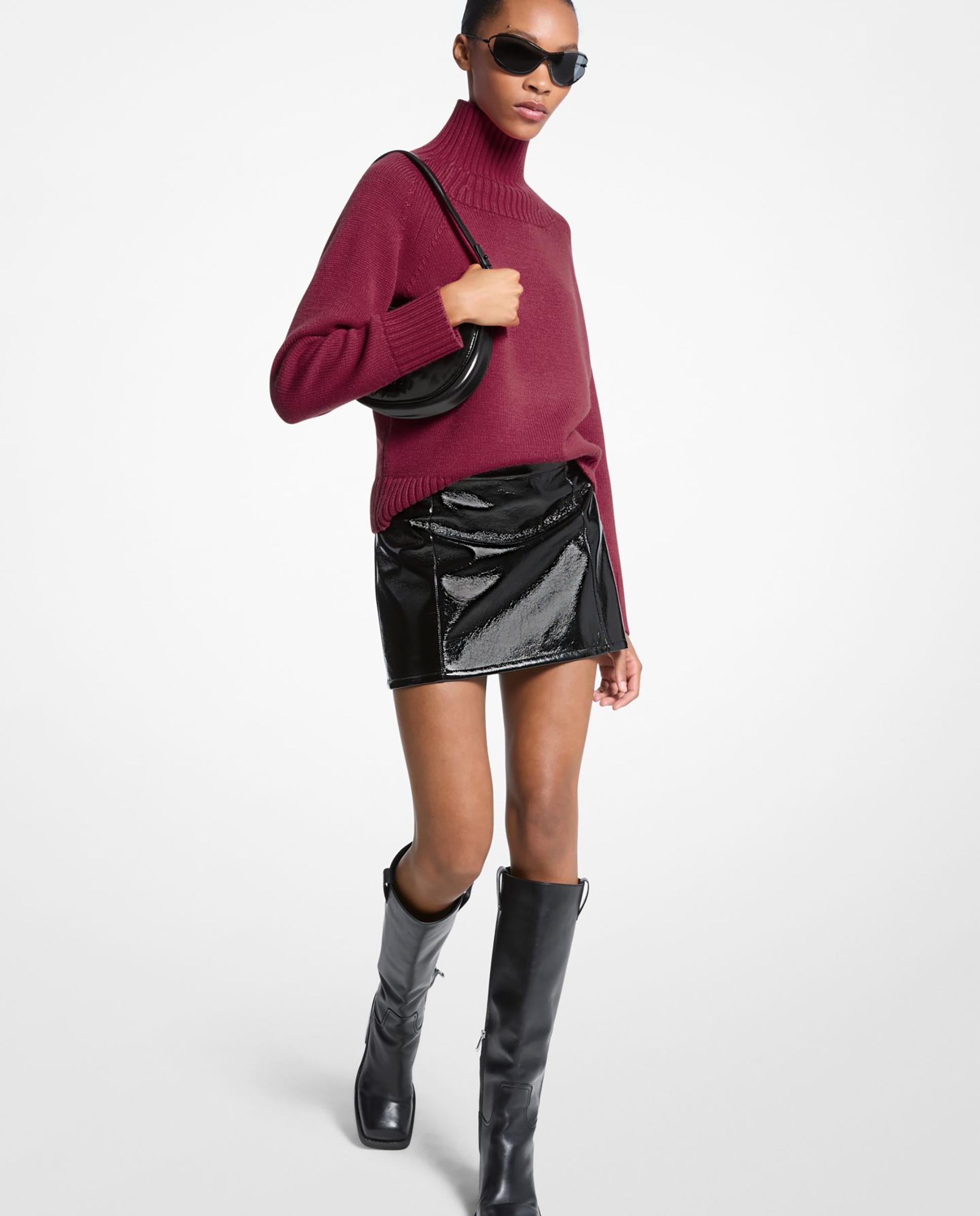 Michael Michael Kors - Jersey de mujer de cuello alto en lana merino.