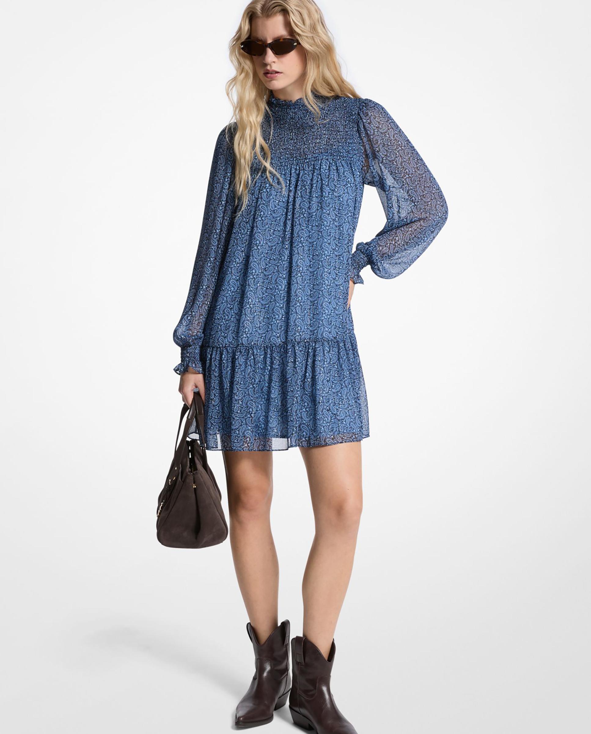 Michael Michael Kors - Vestido corto de georgette ligero con estampado.
