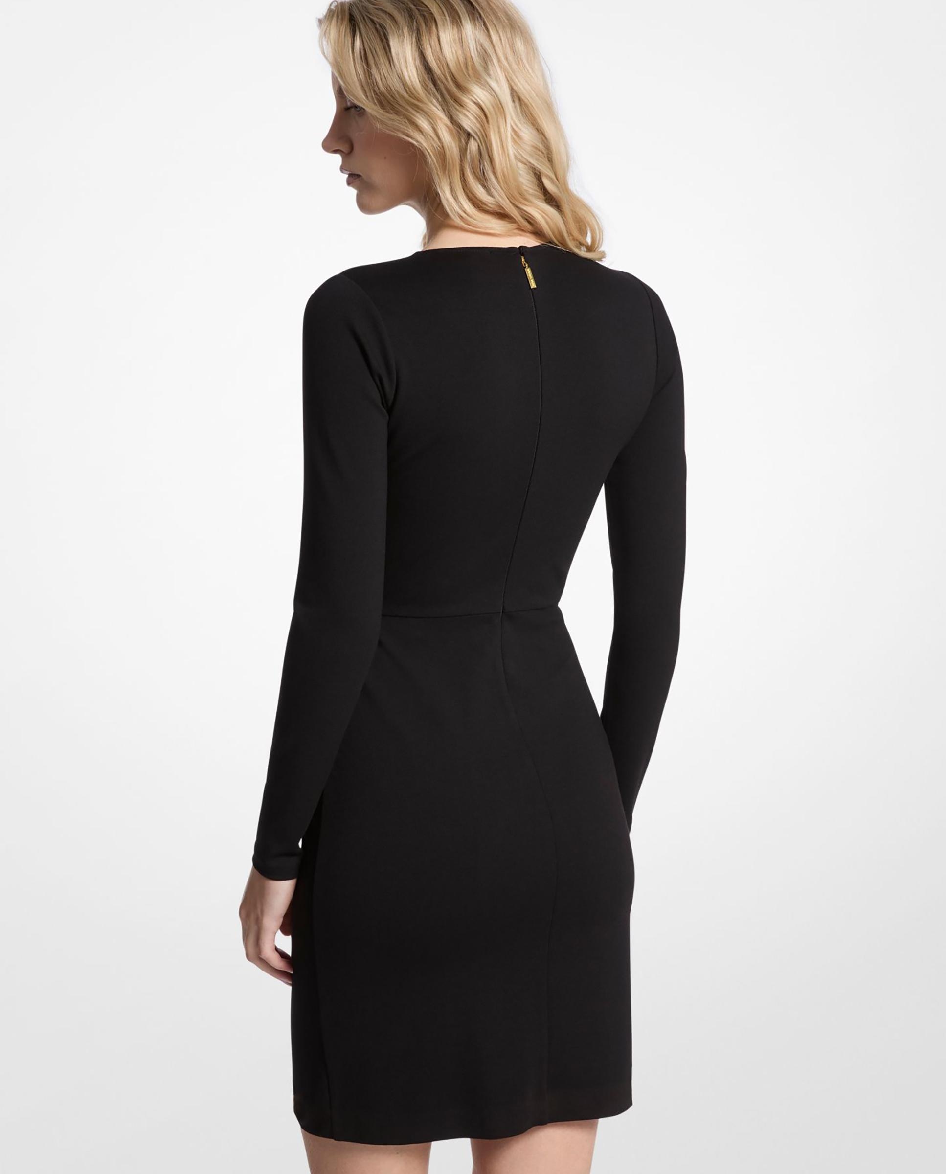 Vestido corto de manga larga con tachuelas - Michael Michael Kors - Negro Negro-2