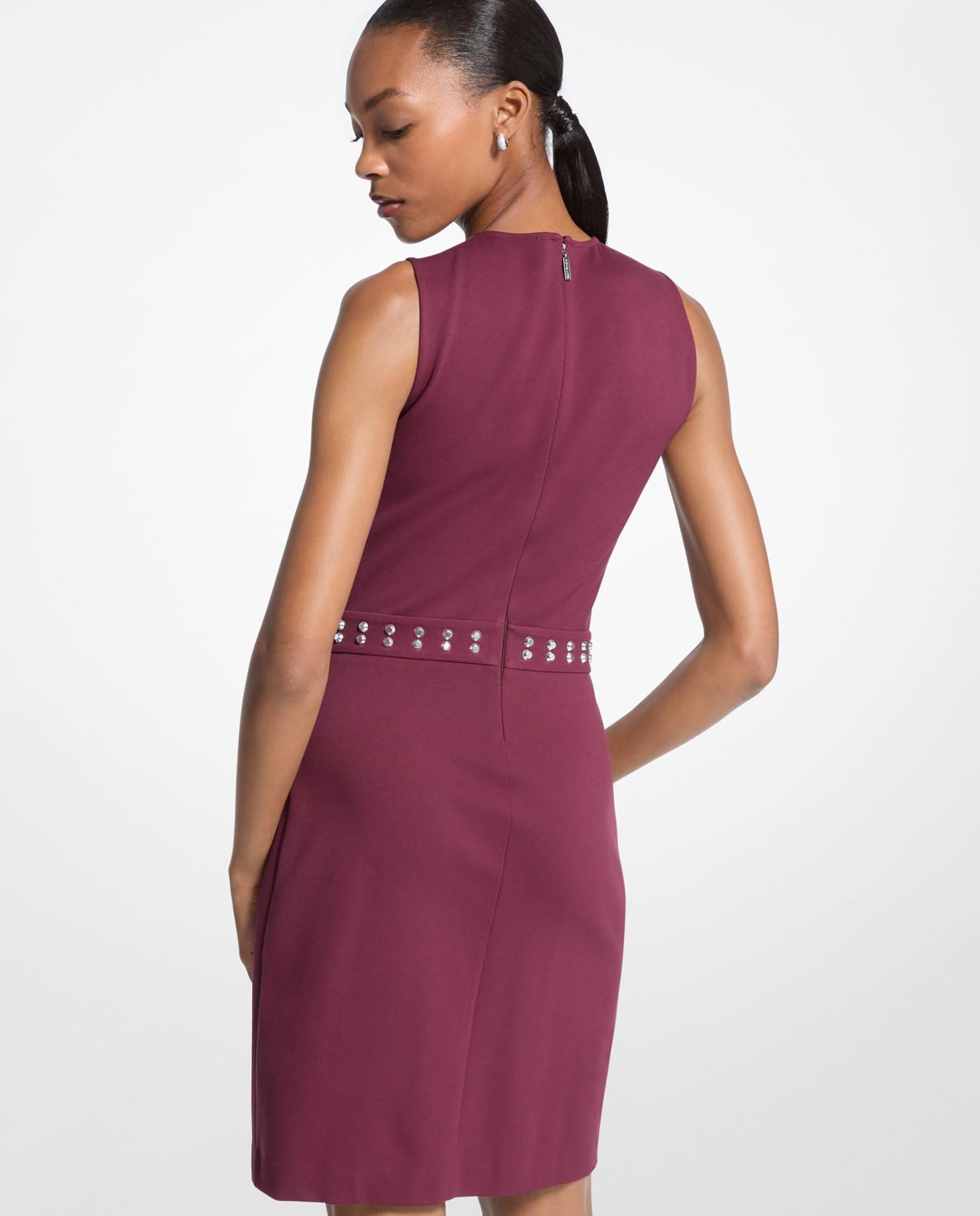 Vestido corto con bajo asimétrico sin mangas - Michael Michael Kors - Ciruela Ciruela-2
