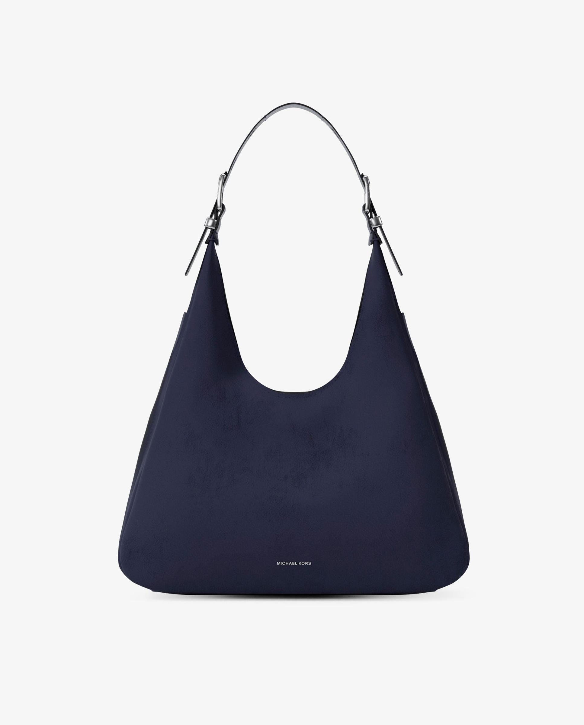 Bolso de hombro nolita grande de nobuck - Michael Michael Kors - Azul marino Azul marino-1