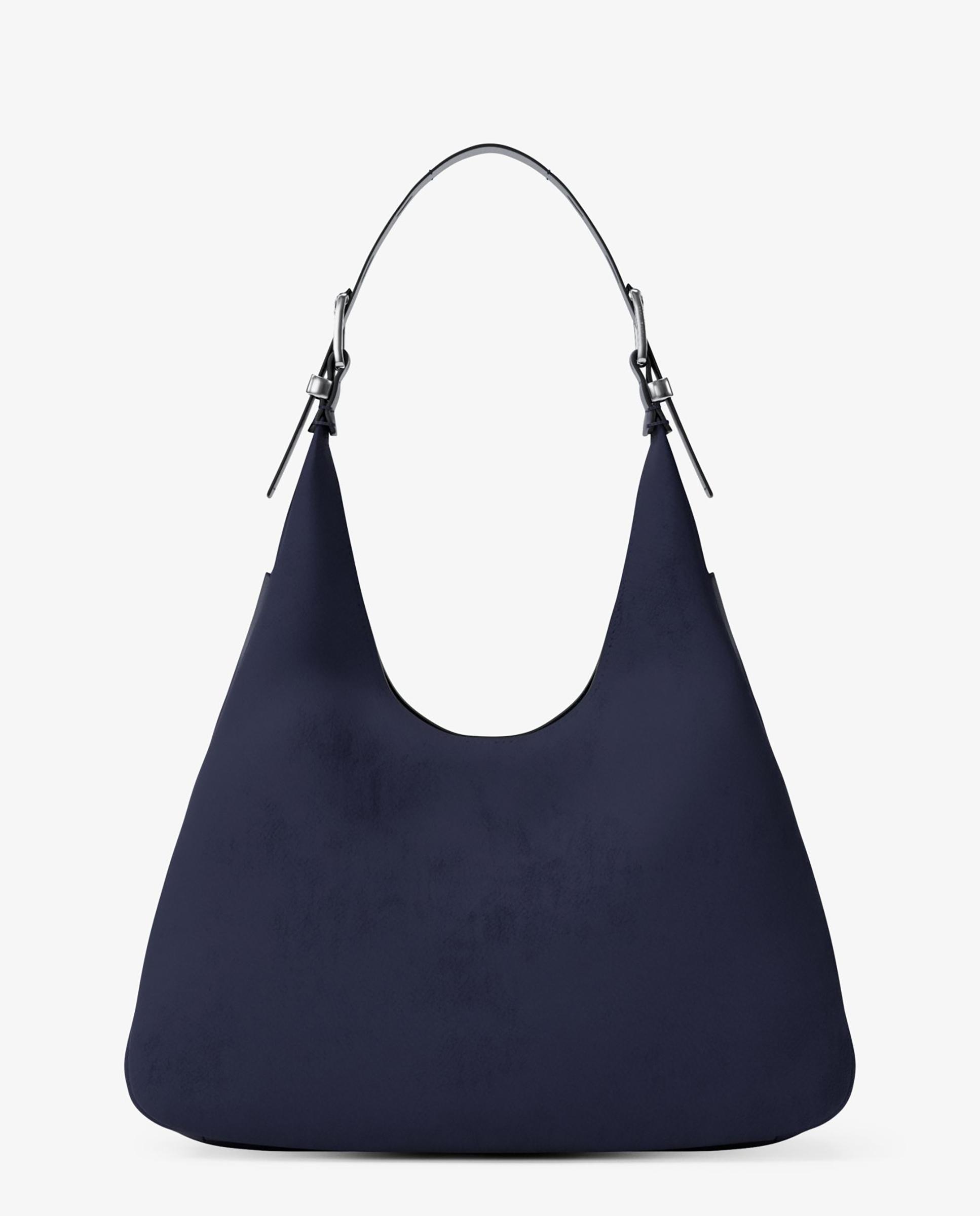 Bolso de hombro nolita grande de nobuck - Michael Michael Kors - Azul marino Azul marino-3