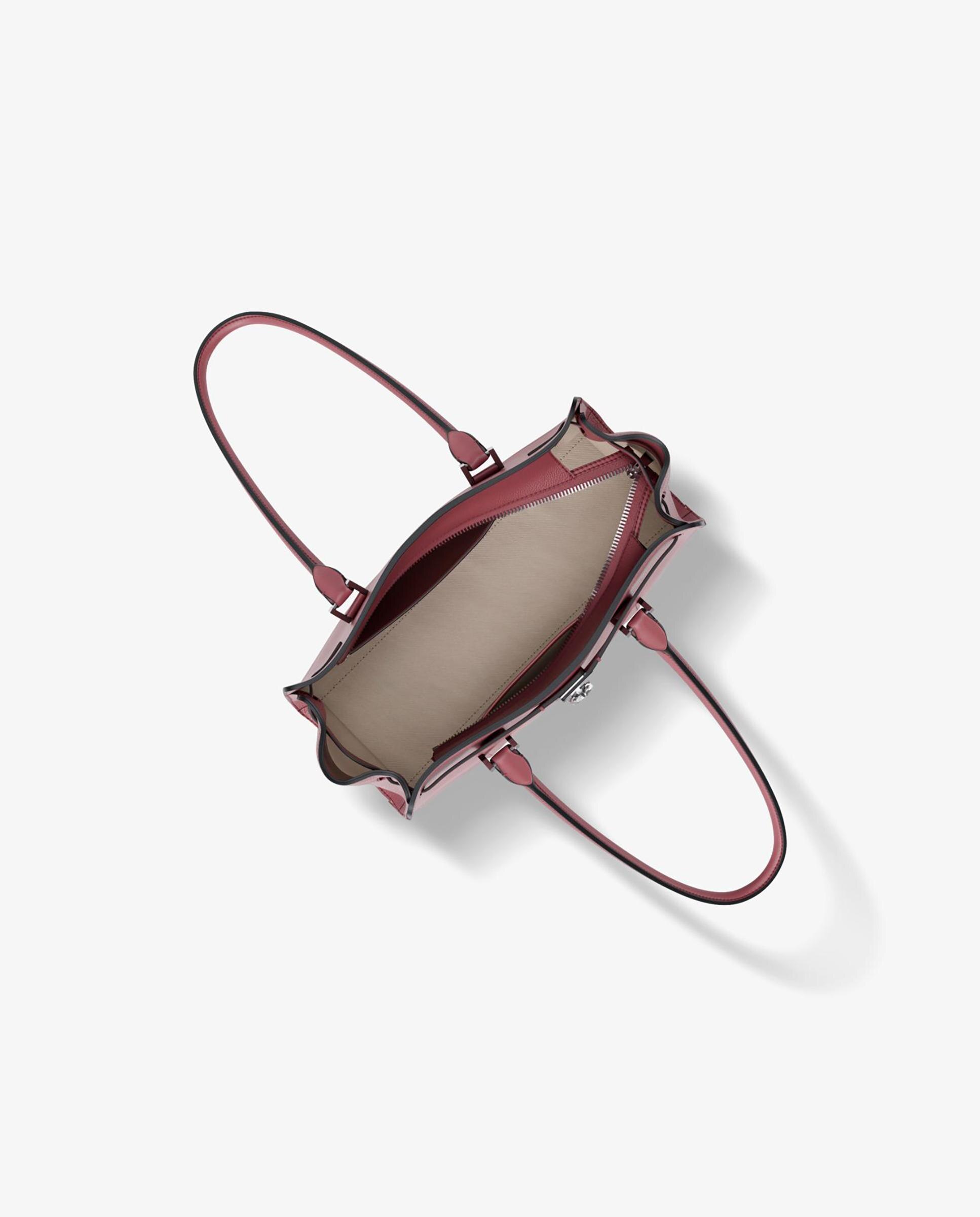 Bolso de hombro satchel hamilton moderne pequeño de piel - Michael Michael Kors - Rosa Rosa-4