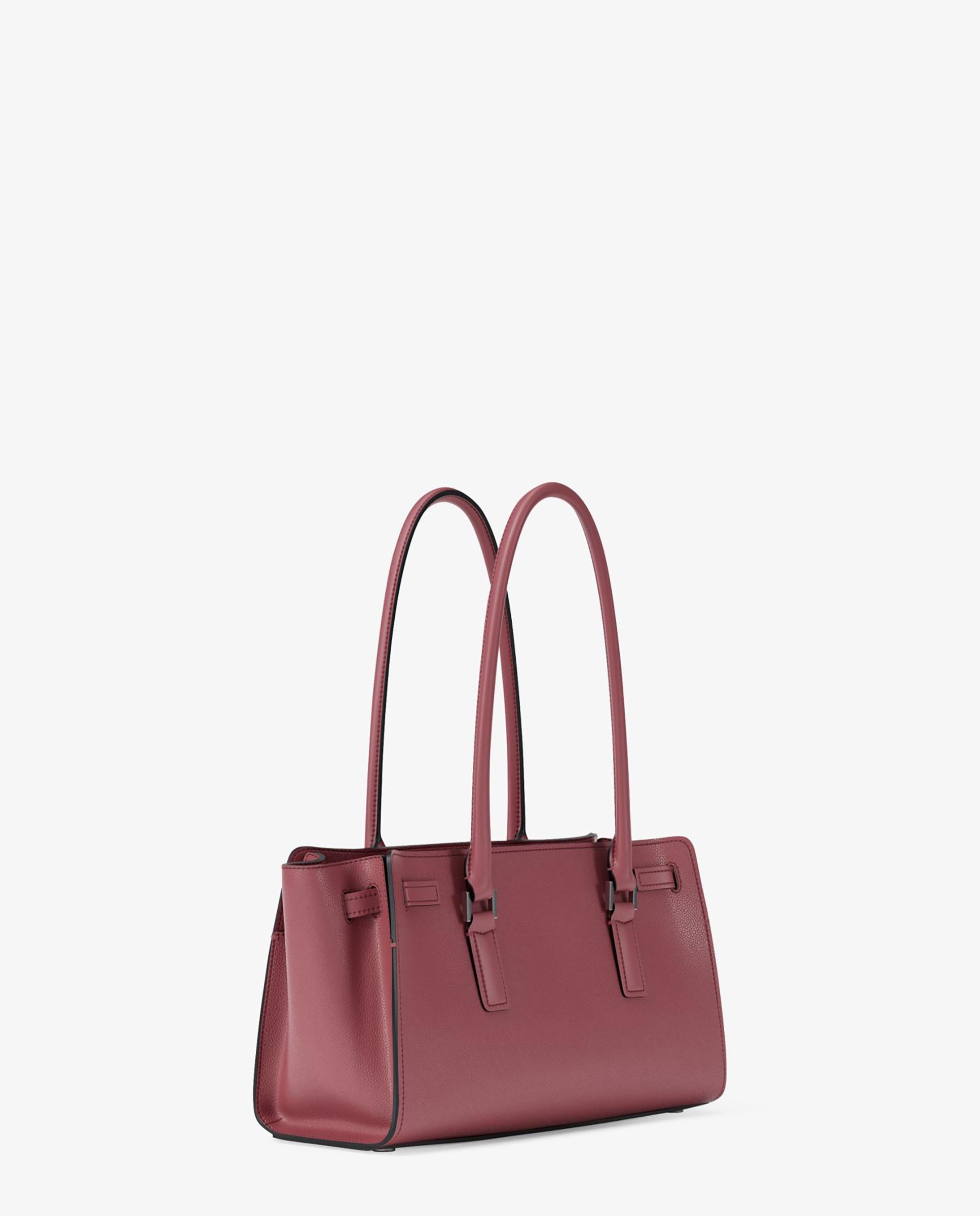 Bolso de hombro satchel hamilton moderne pequeño de piel - Michael Michael Kors - Rosa Rosa-5