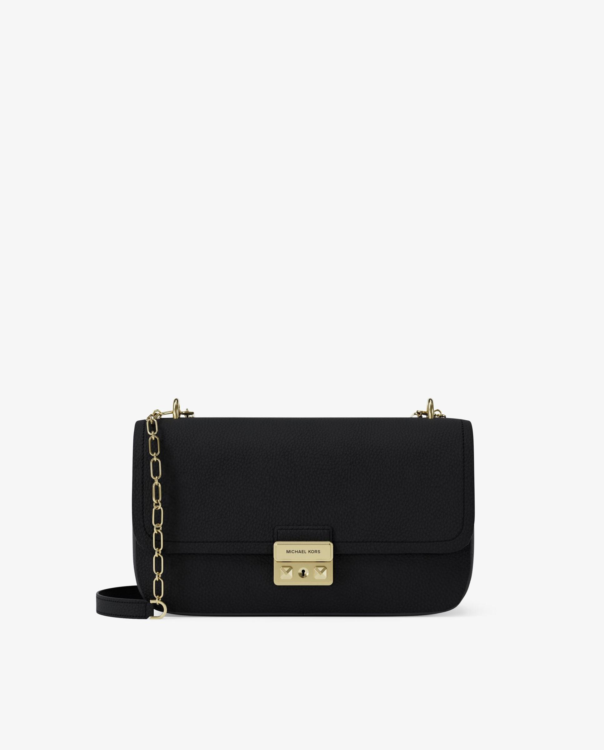 Bolso de hombro tribeca grande de piel granulada - Michael Michael Kors - Negro Negro-1