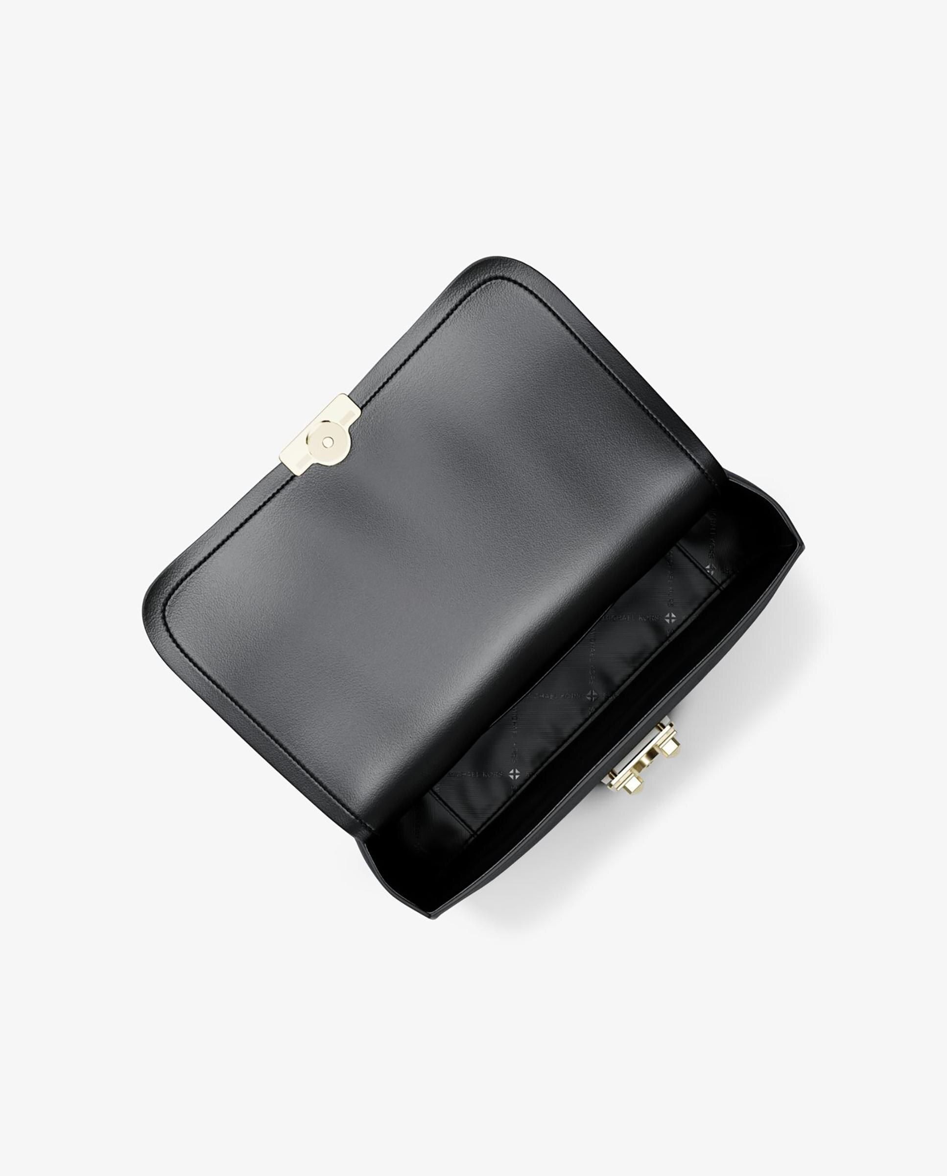 Bolso de hombro tribeca grande de piel granulada - Michael Michael Kors - Negro Negro-4