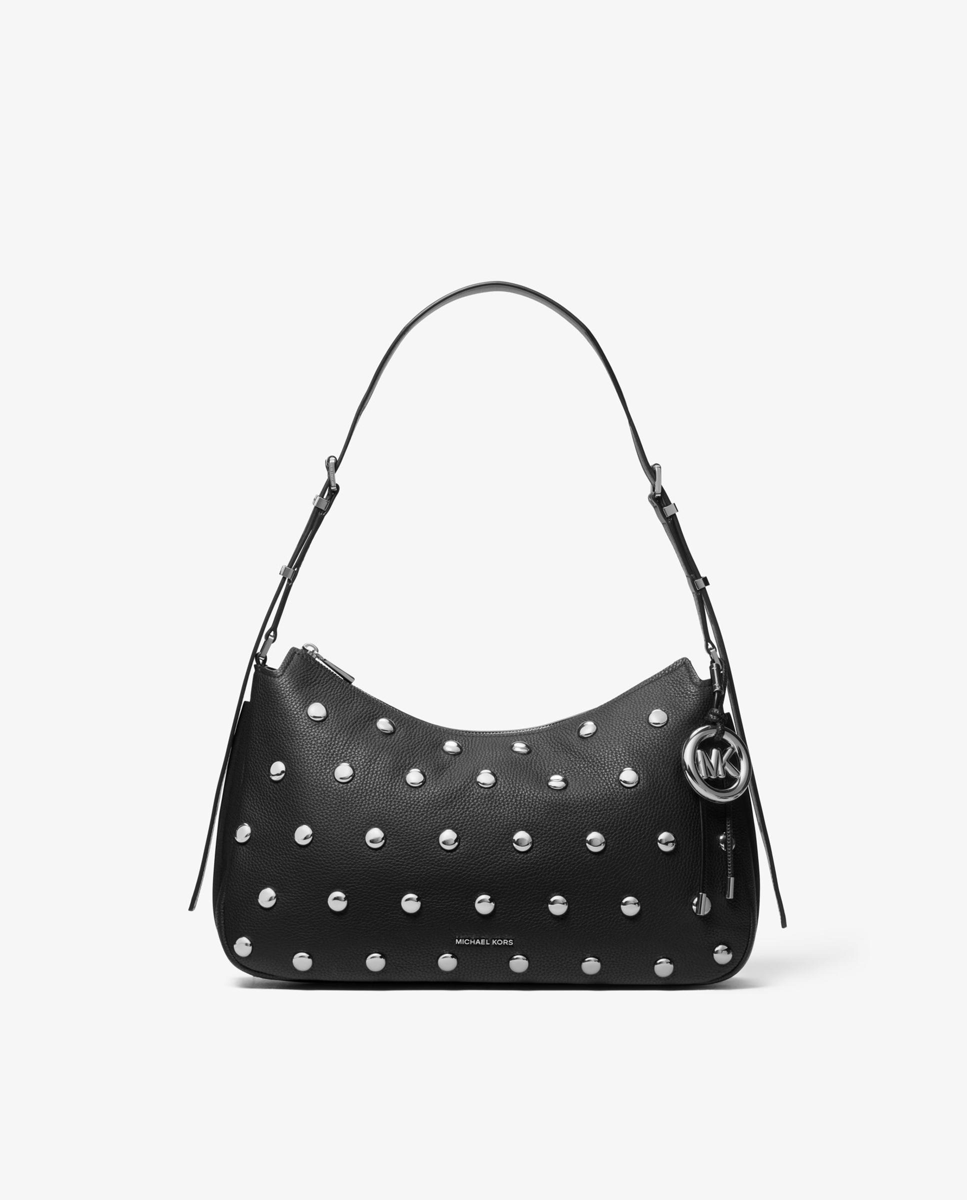 Bolso de hombro nolita mediano de piel con tachuelas - Michael Michael Kors - Negro Negro-1