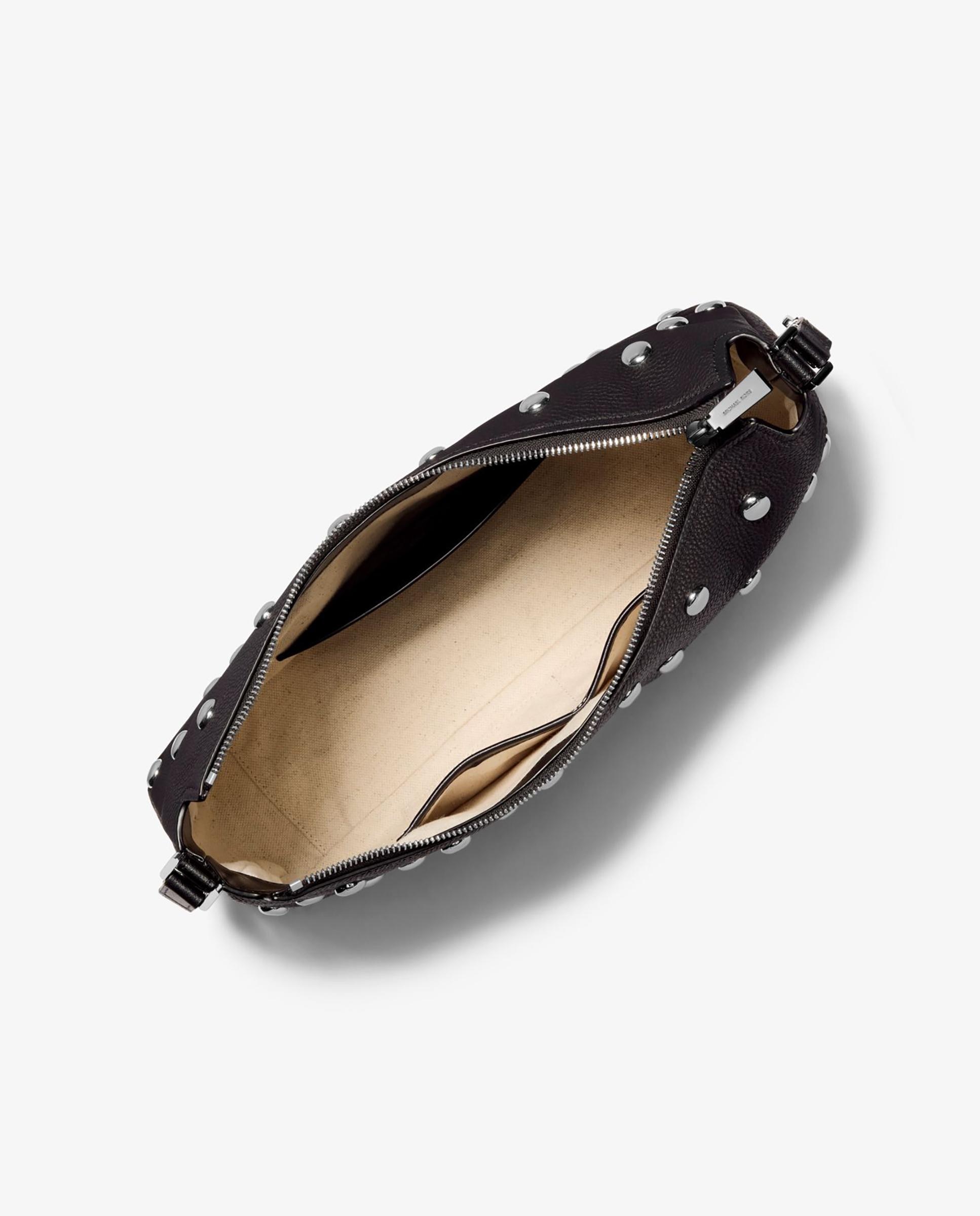 Bolso de hombro nolita mediano de piel con tachuelas - Michael Michael Kors - Negro Negro-3