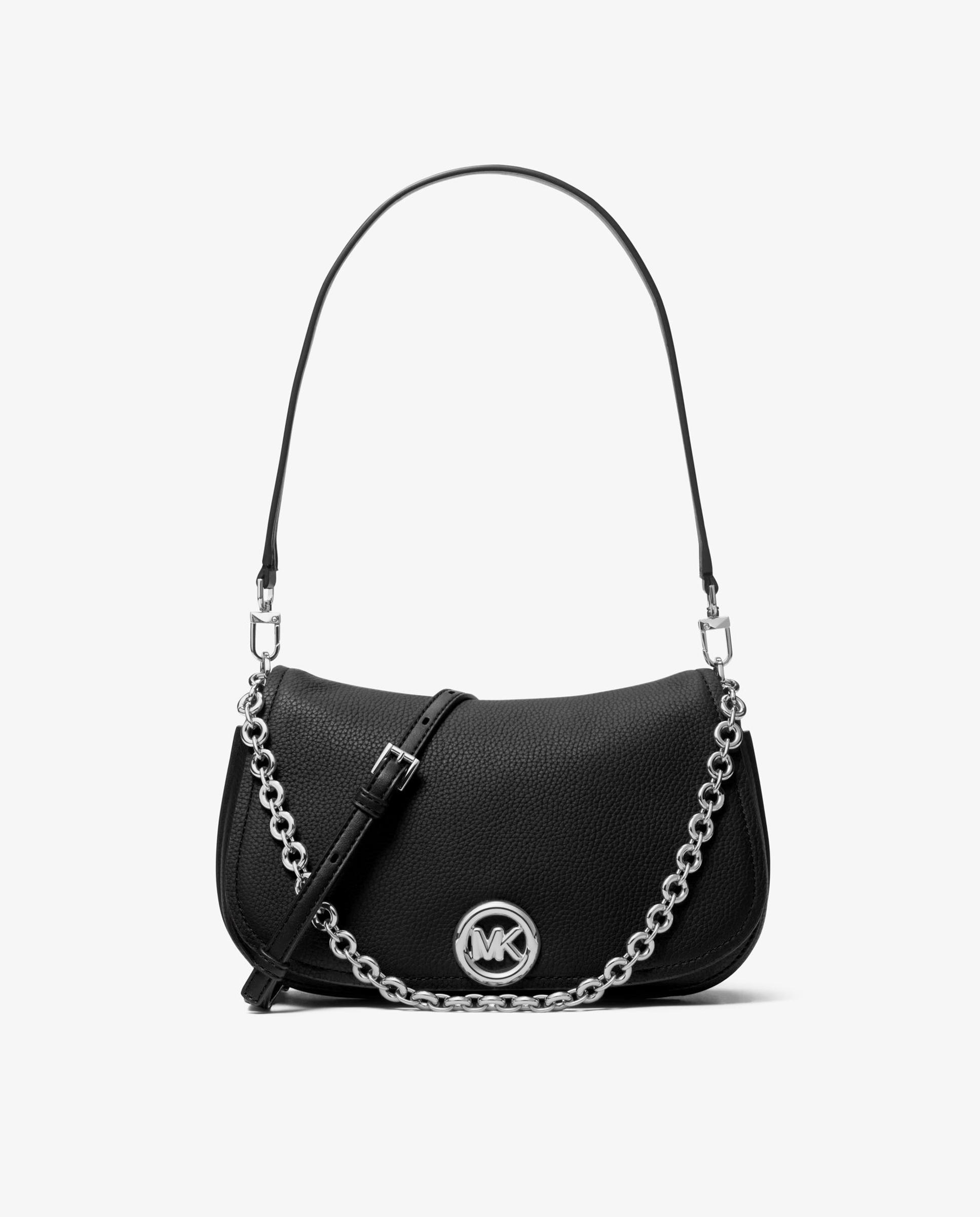 Bolso de hombro transformable nolita mediano de piel - Michael Michael Kors - Negro Negro-1