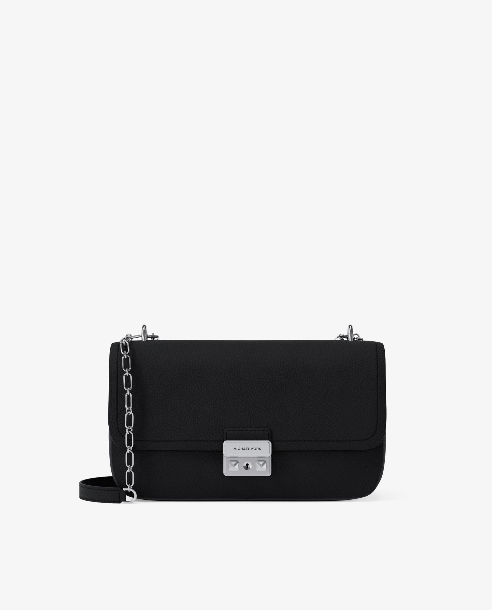 Bolso de hombro tribeca grande de piel granulada - Michael Michael Kors - Negro Negro-1