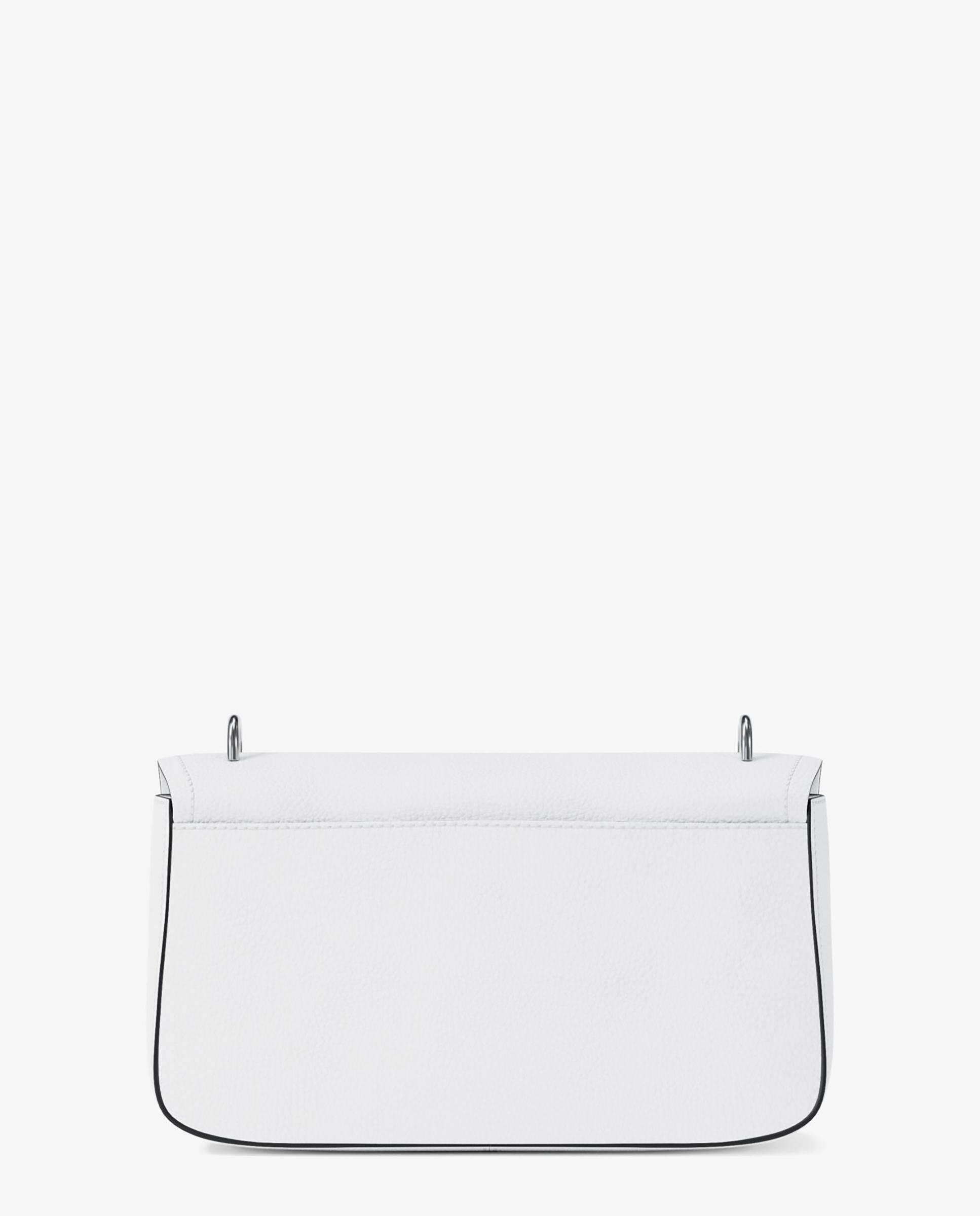 Bolso de hombro tribeca grande de piel granulada - Michael Michael Kors - Blanco Blanco-3