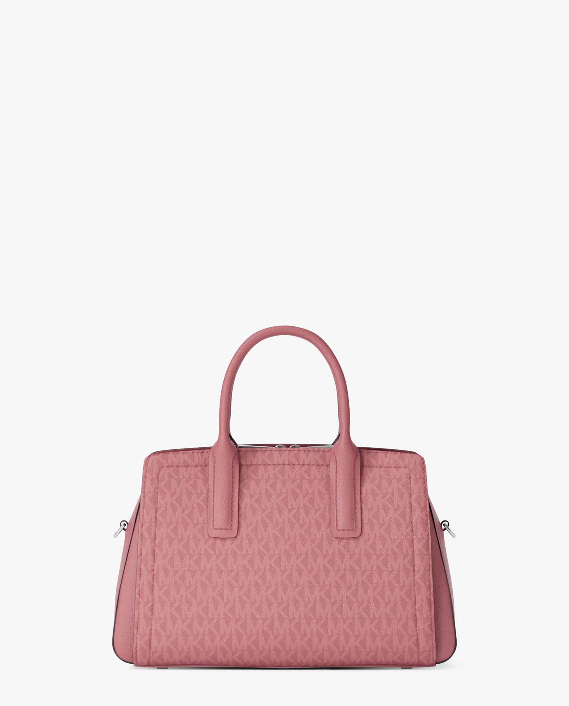Bandolera de mujer satchel Laila con estampado de logotipos - Michael Michael Kors - Rosa Rosa-3