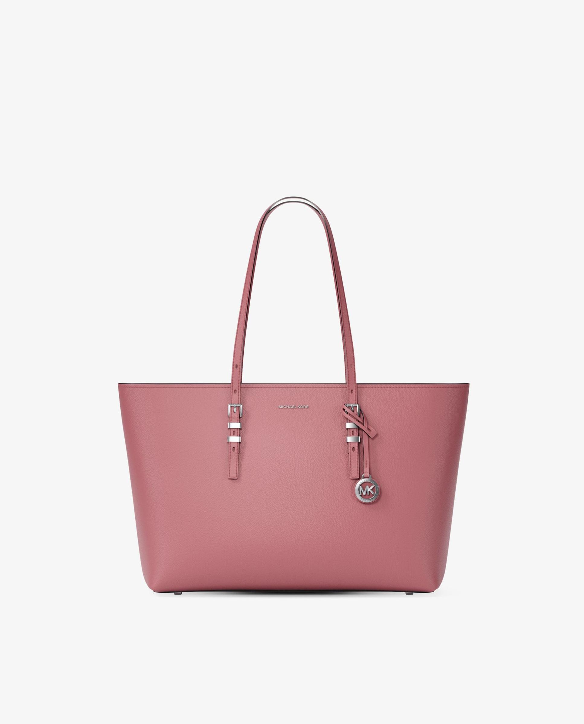Bolso shopper tote quinn grande de piel granulada - Michael Michael Kors - Marsala Marsala-1