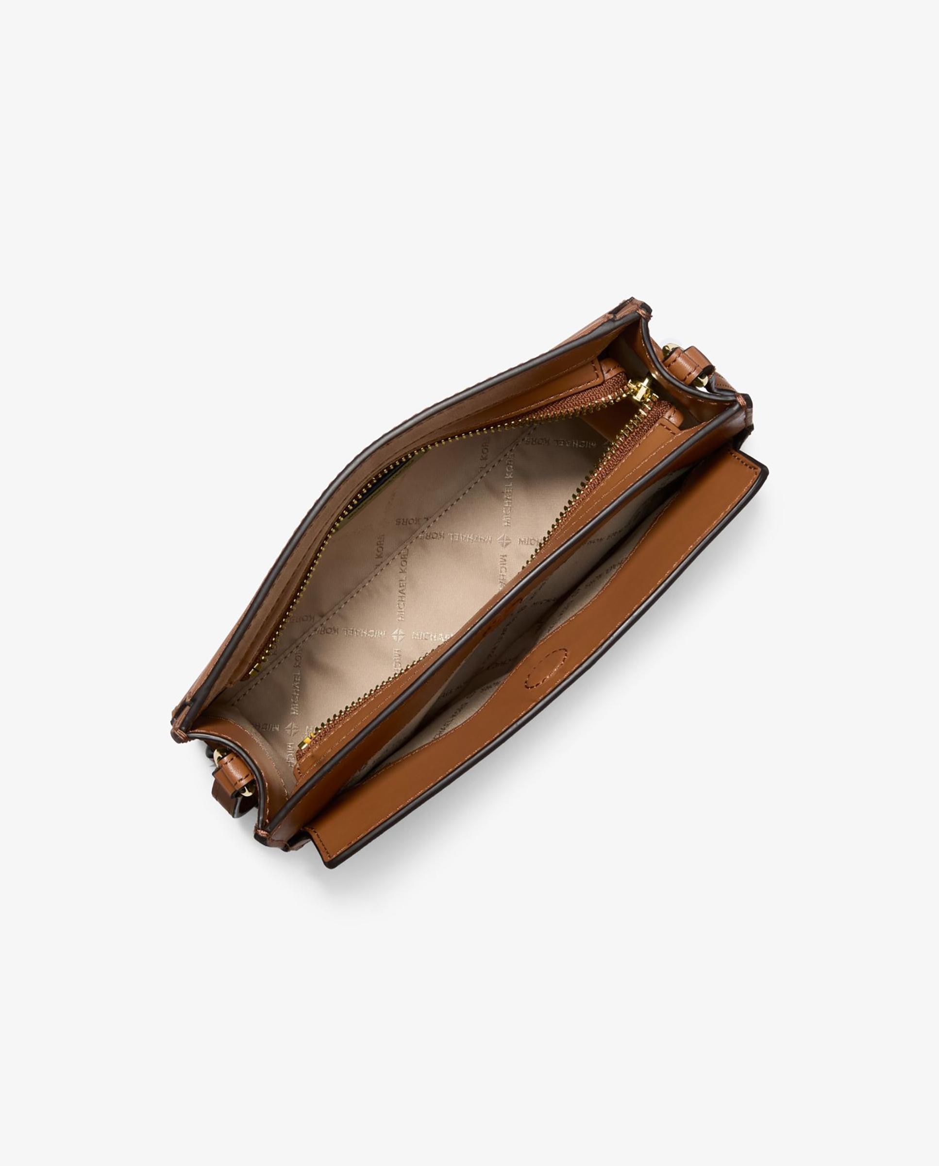 Bandolera de mujer becca pequeña con logotipo y rayas - Michael Michael Kors - Crema Crema-3