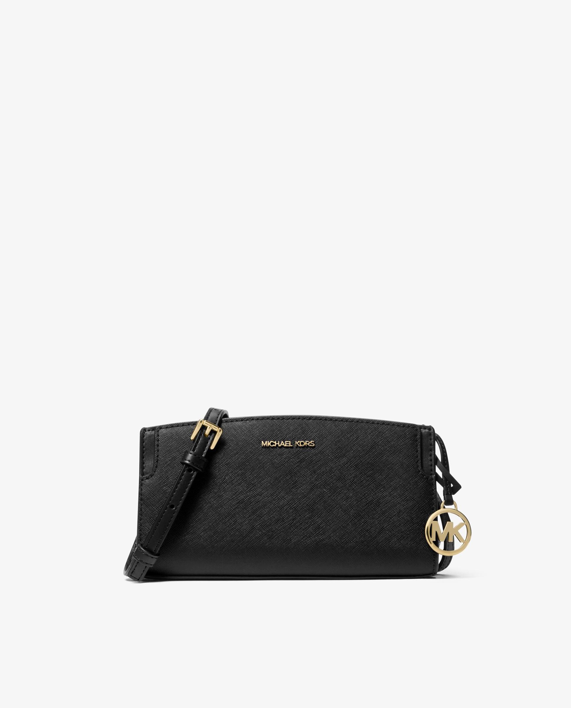 Bandolera de mujer becca pequeña de piel saffiano - Michael Michael Kors - Negro Negro-1