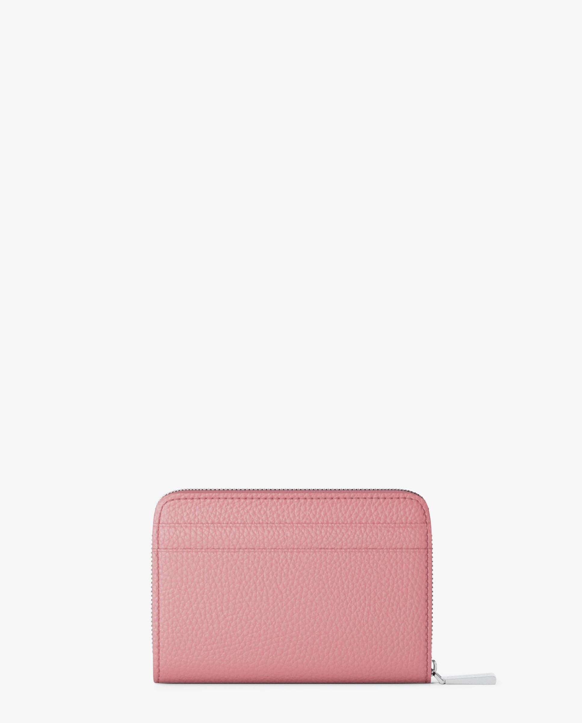 Tarjetero de mujer jet set pequeño de piel granulada con cremallera circundante - Michael Michael Kors - Rosa claro Rosa claro-2