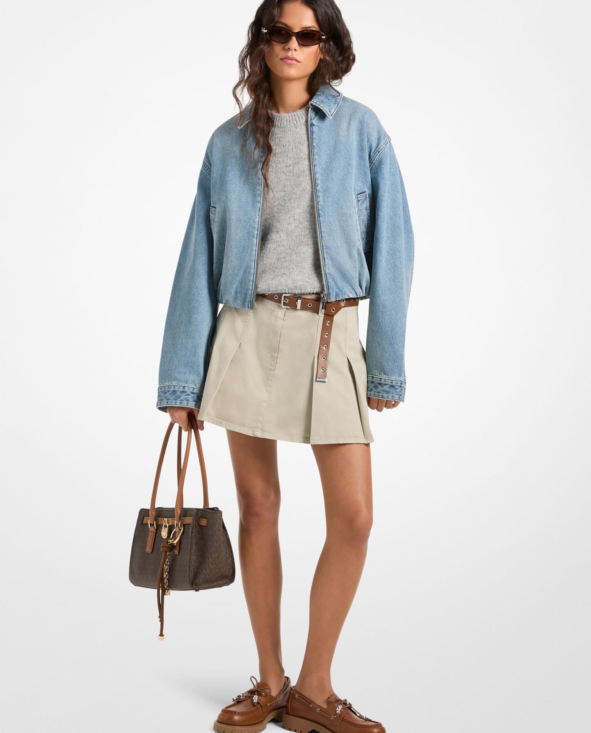 Michael Michael Kors - Cazadora vaquera de mujer estilo bomber.