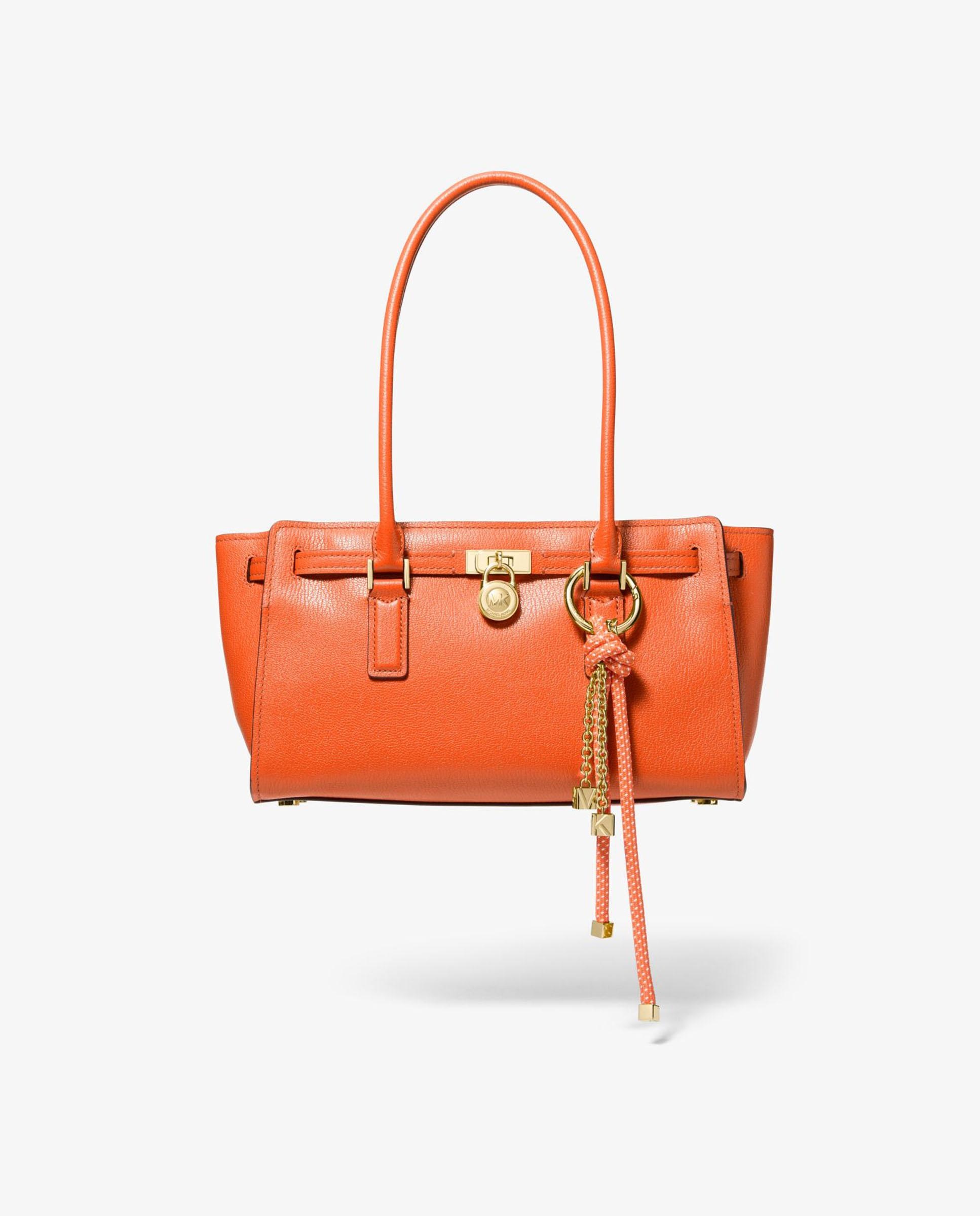 Bolso de hombro Hamilton Moderne pequeño de piel - Michael Michael Kors - Naranja Naranja-1