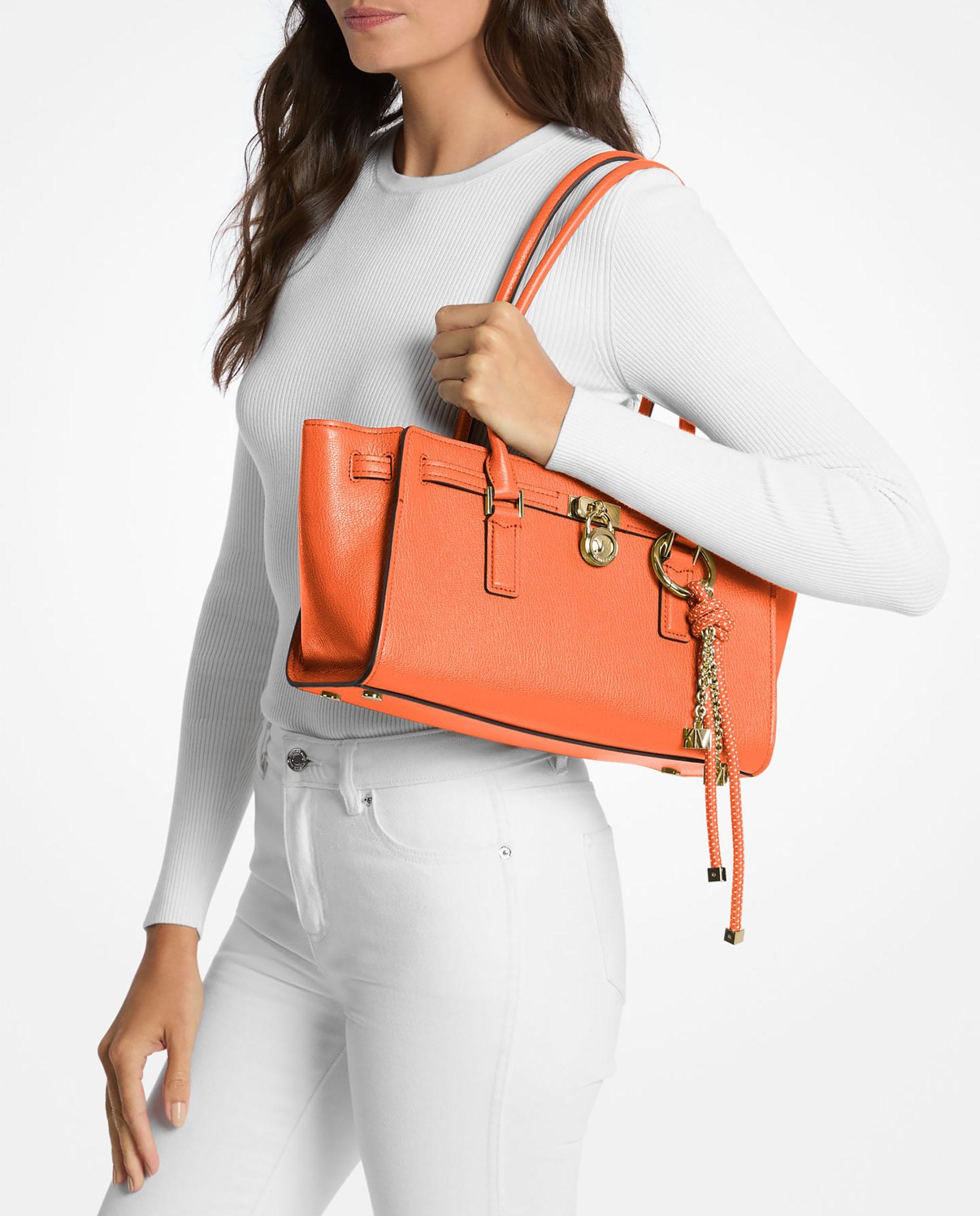 Bolso de hombro Hamilton Moderne pequeño de piel - Michael Michael Kors - Naranja Naranja-2