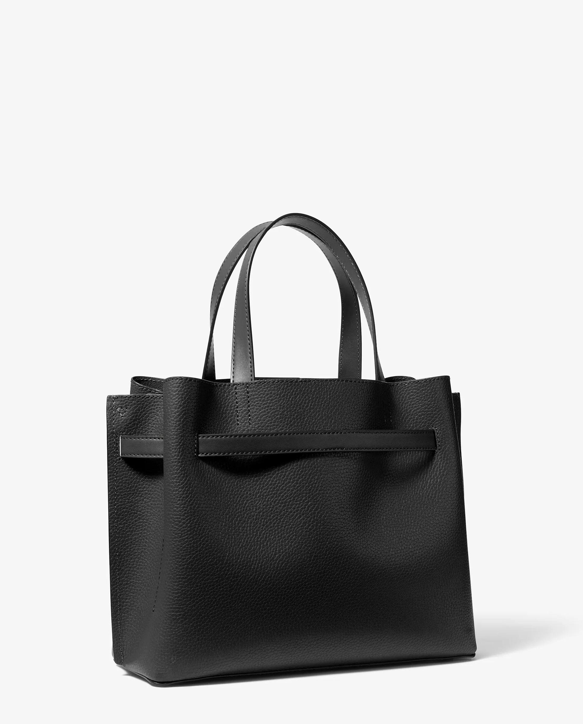 Bandolera de mujer satchel emilia mediano de piel granulada - Michael Michael Kors - Negro Negro-3
