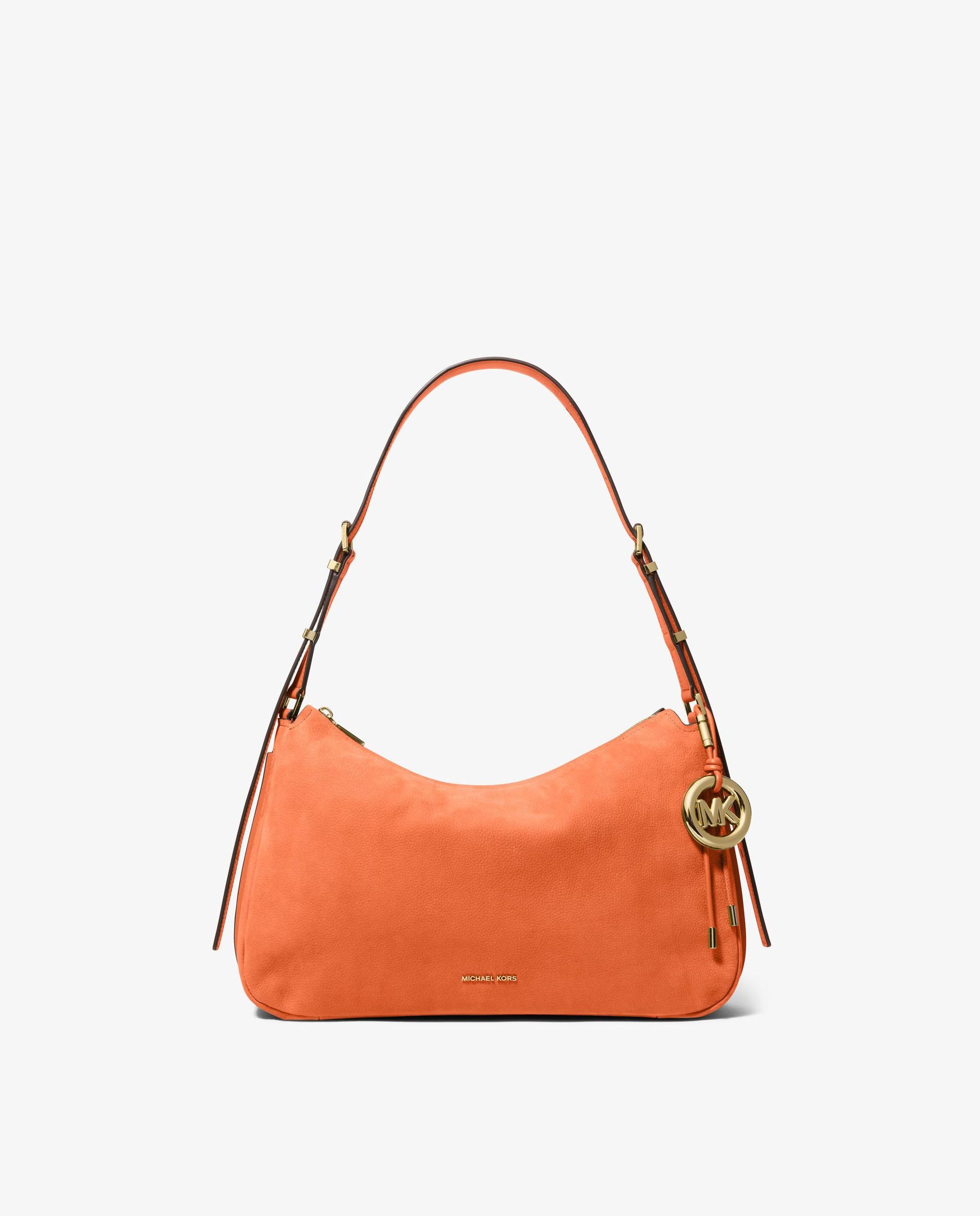 Bolso de hombro nolita mediano transformable de nobuck - Michael Michael Kors - Melocotón Melocotón-1