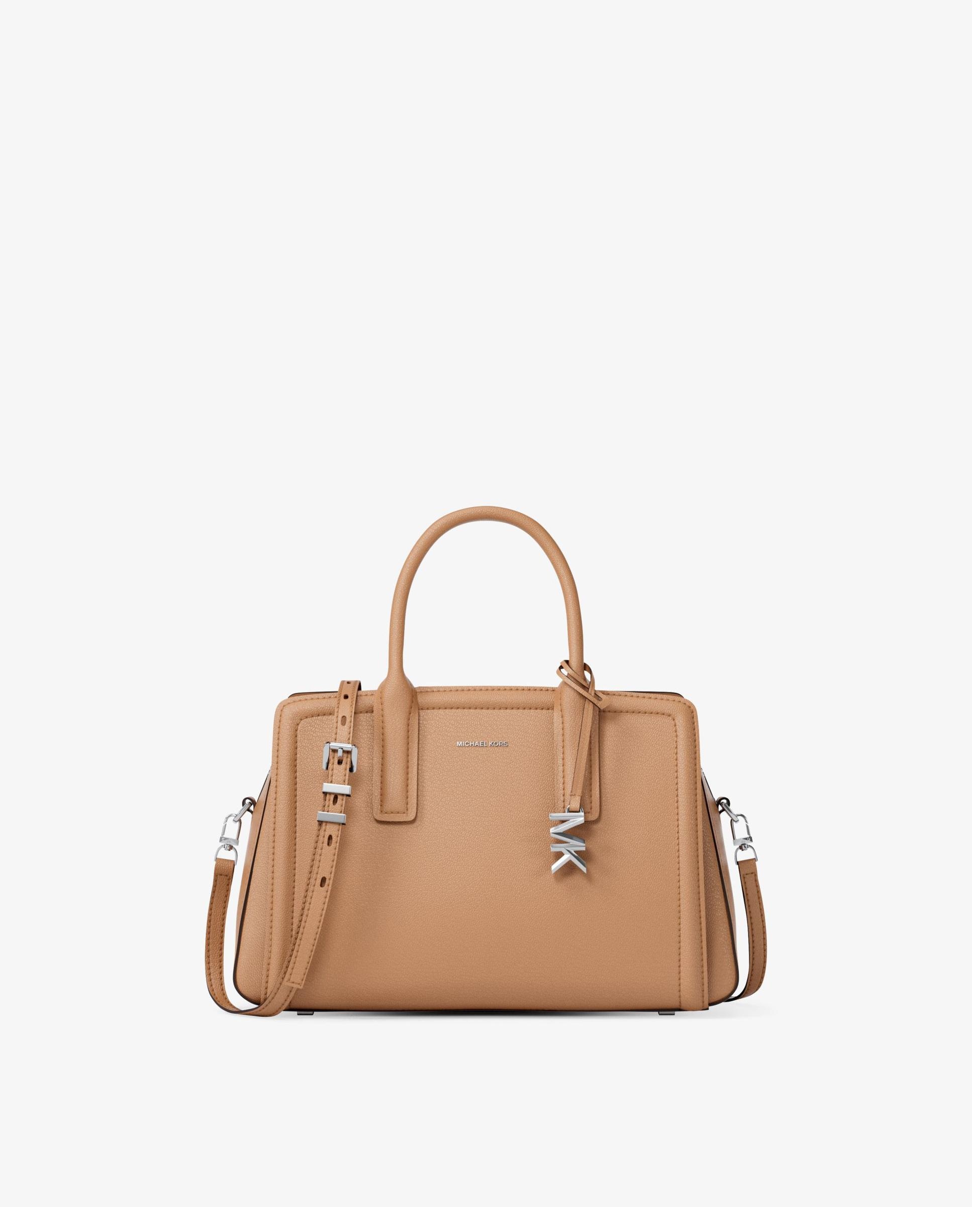 Bandolera de mujer satchel laila mediana de piel - Michael Michael Kors - Marrón claro Marrón claro-1