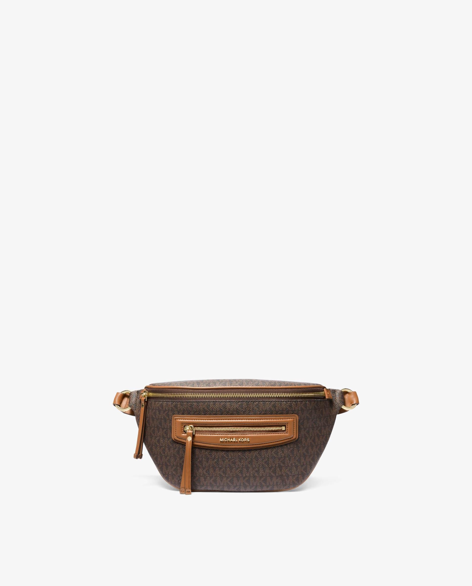 Imagen 0 de Riñonera bandolera jet set travel mediana con logotipo Marrón oscuro