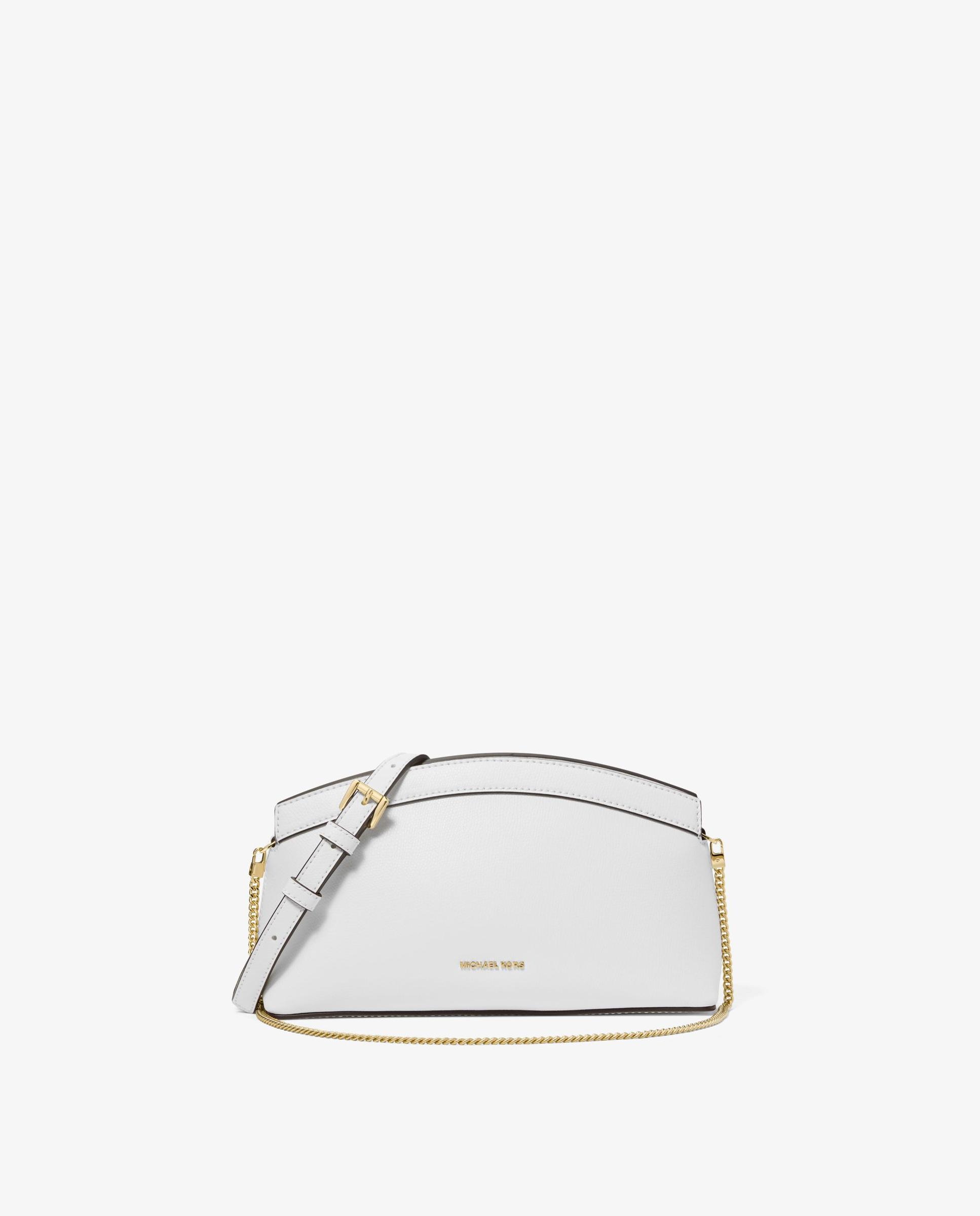 Bolso de mano transformable athena pequeño de piel - Michael Michael Kors - Blanco Blanco-1