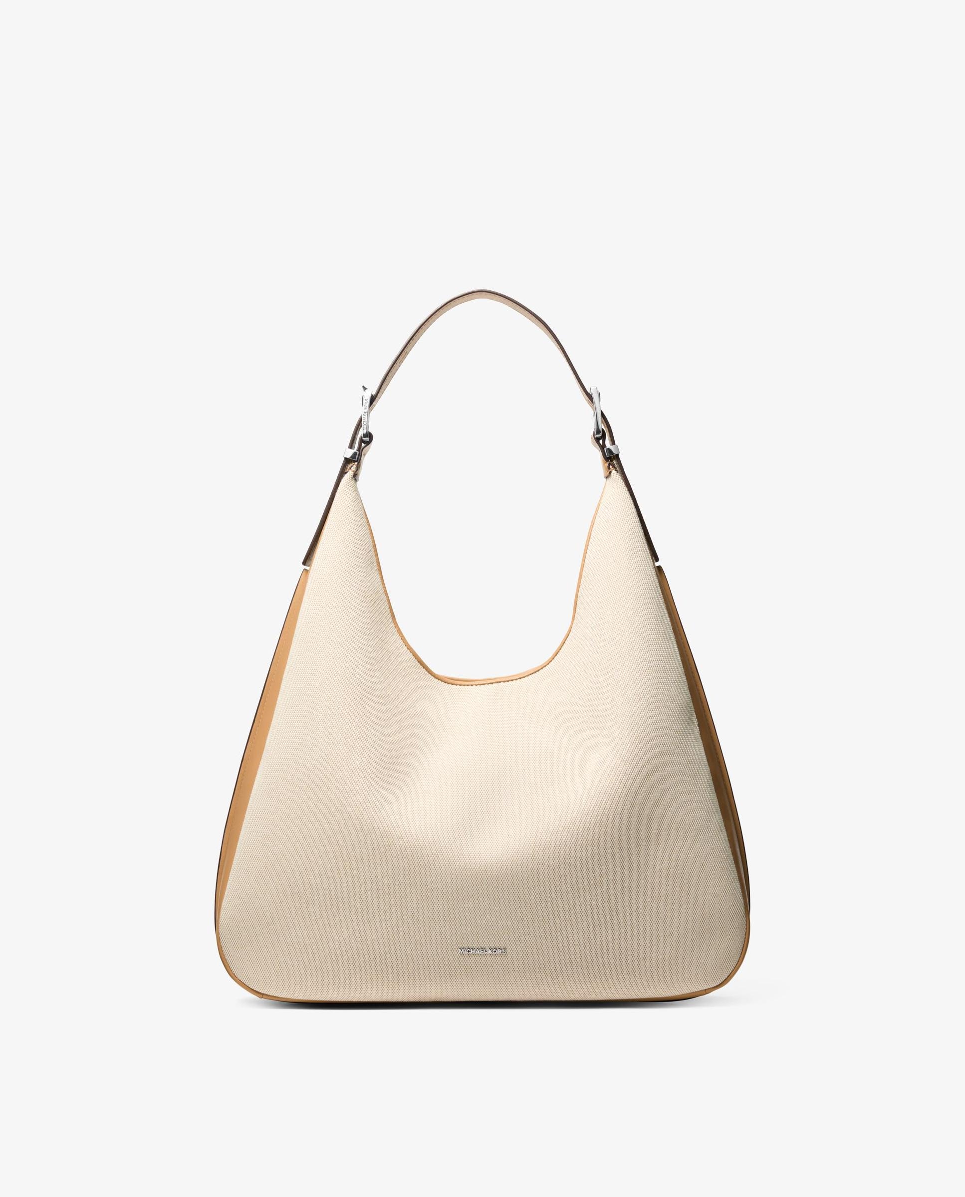 Bolso de hombro nolita grande de lona bicolor - Michael Michael Kors - Crudo Crudo-1