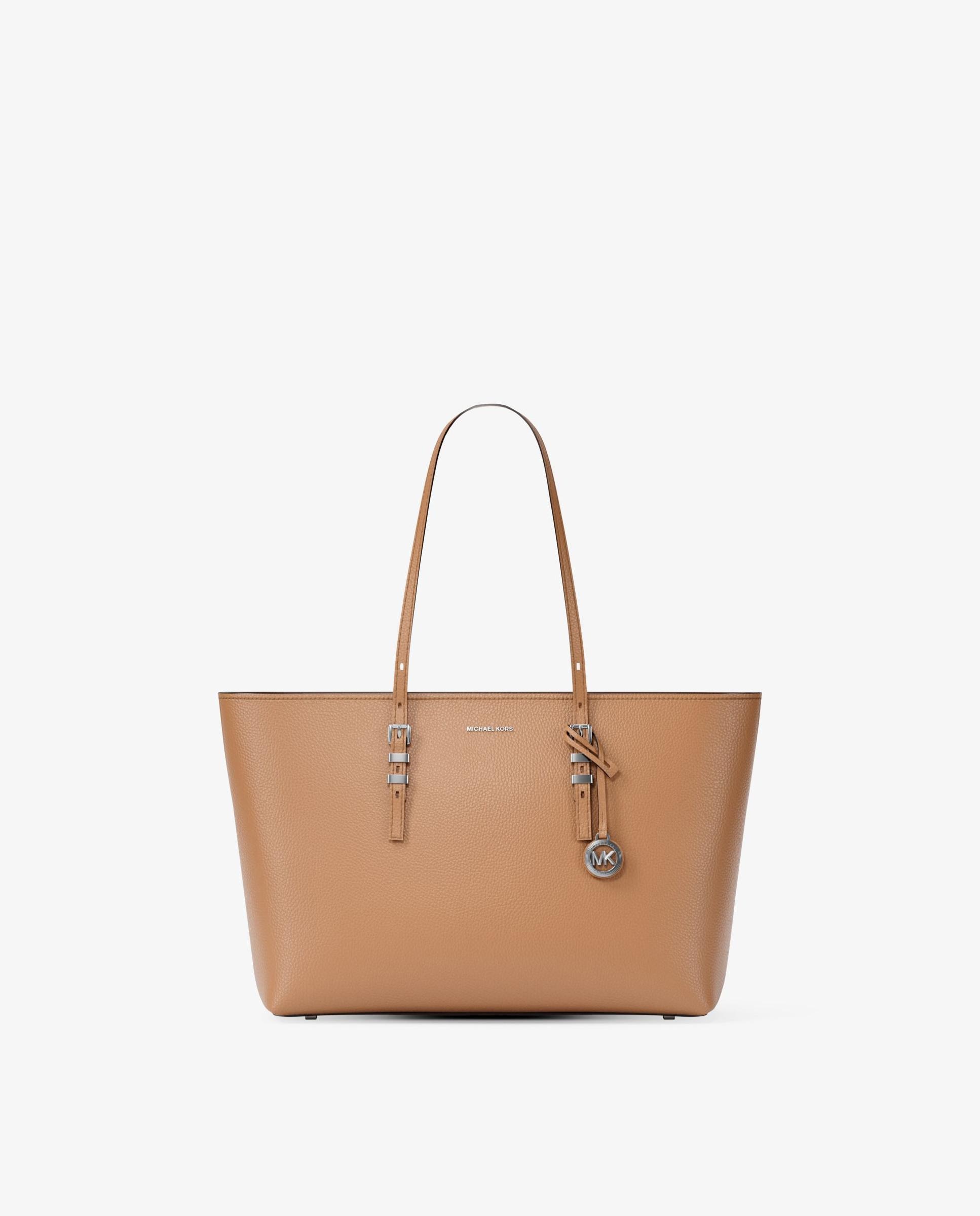 Bolso shopper tote quinn grande de piel granulada - Michael Michael Kors - Marrón claro Marrón claro-1
