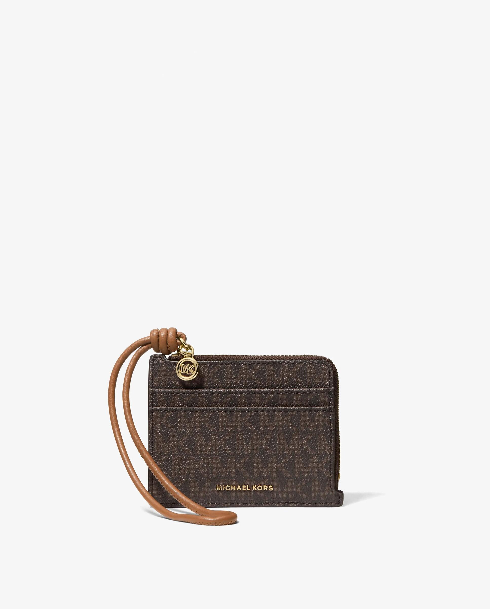 Tarjetero jet set pequeño con logotipo y tira de pulsera - Michael Michael Kors - Marrón oscuro Marrón oscuro-1