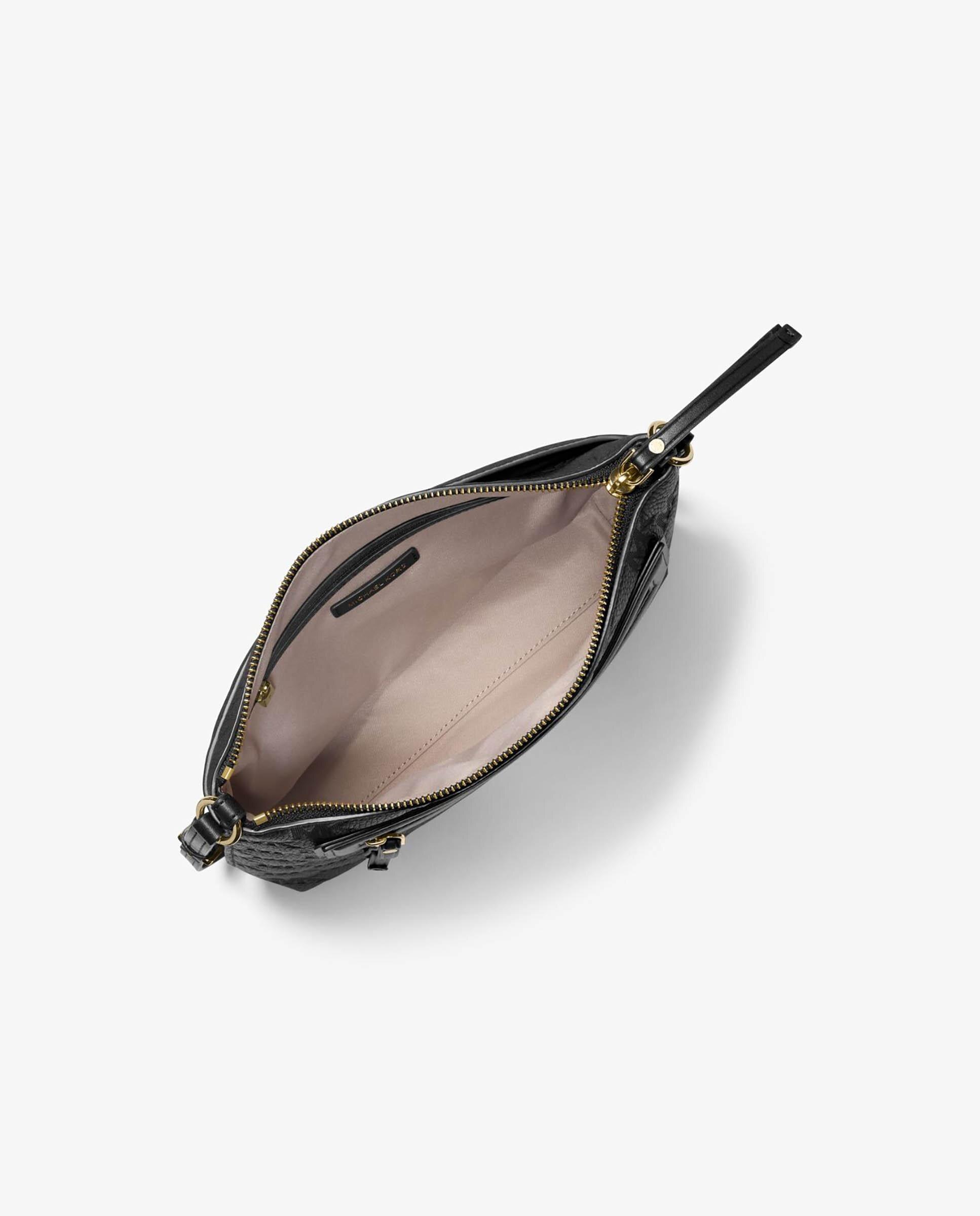 Bandolera de mujer jet set travel grande de piel con logotipo en relieve - Michael Michael Kors - Negro Negro-3