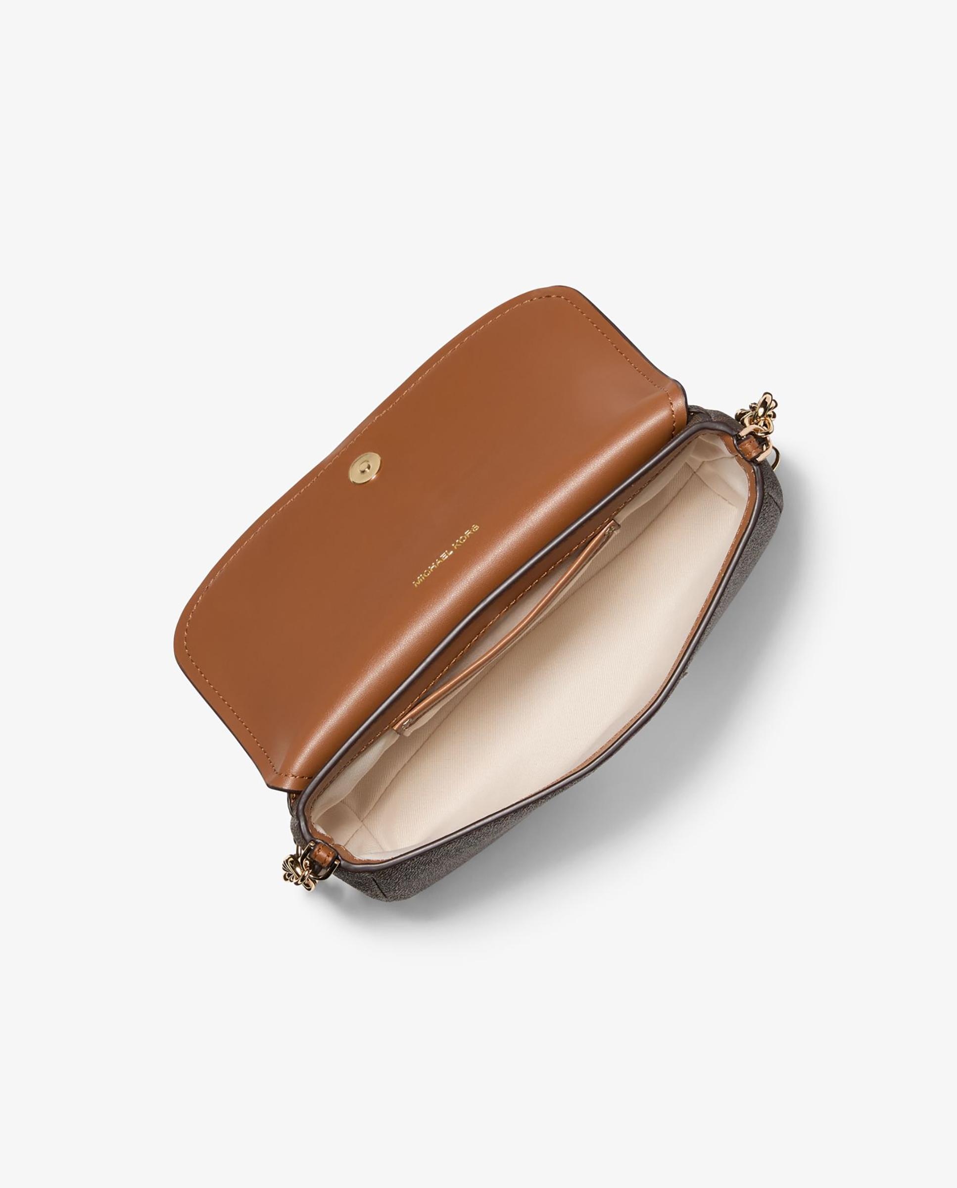 Bandolera de mujer nolita pequeña con logotipo - Michael Michael Kors - Marrón oscuro Marrón oscuro-3