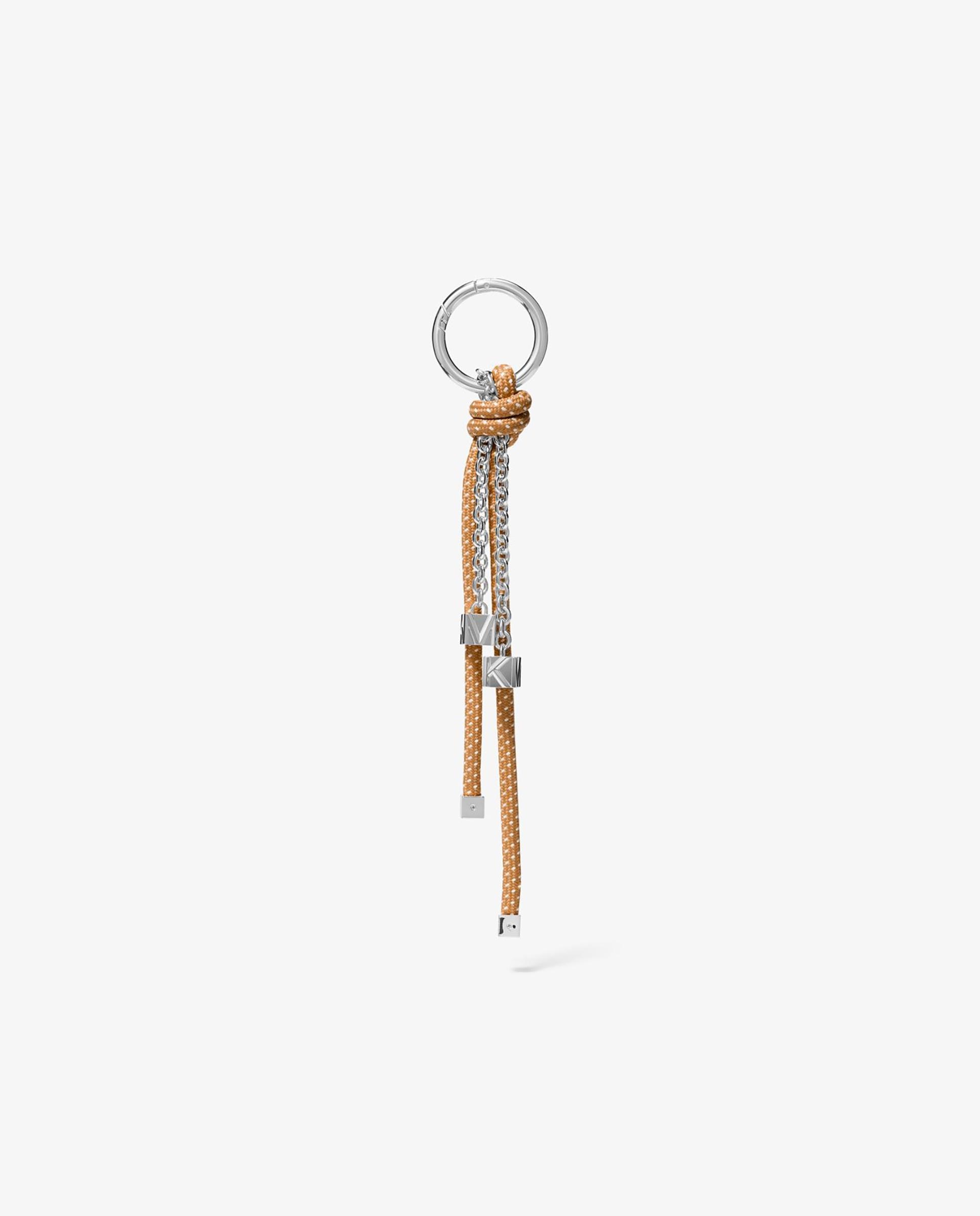 Adorno para bolso en tono plateado moteado con cordón - Michael Michael Kors - Plata / Naranja / Carbono Plata / Naranja / Carbono-1
